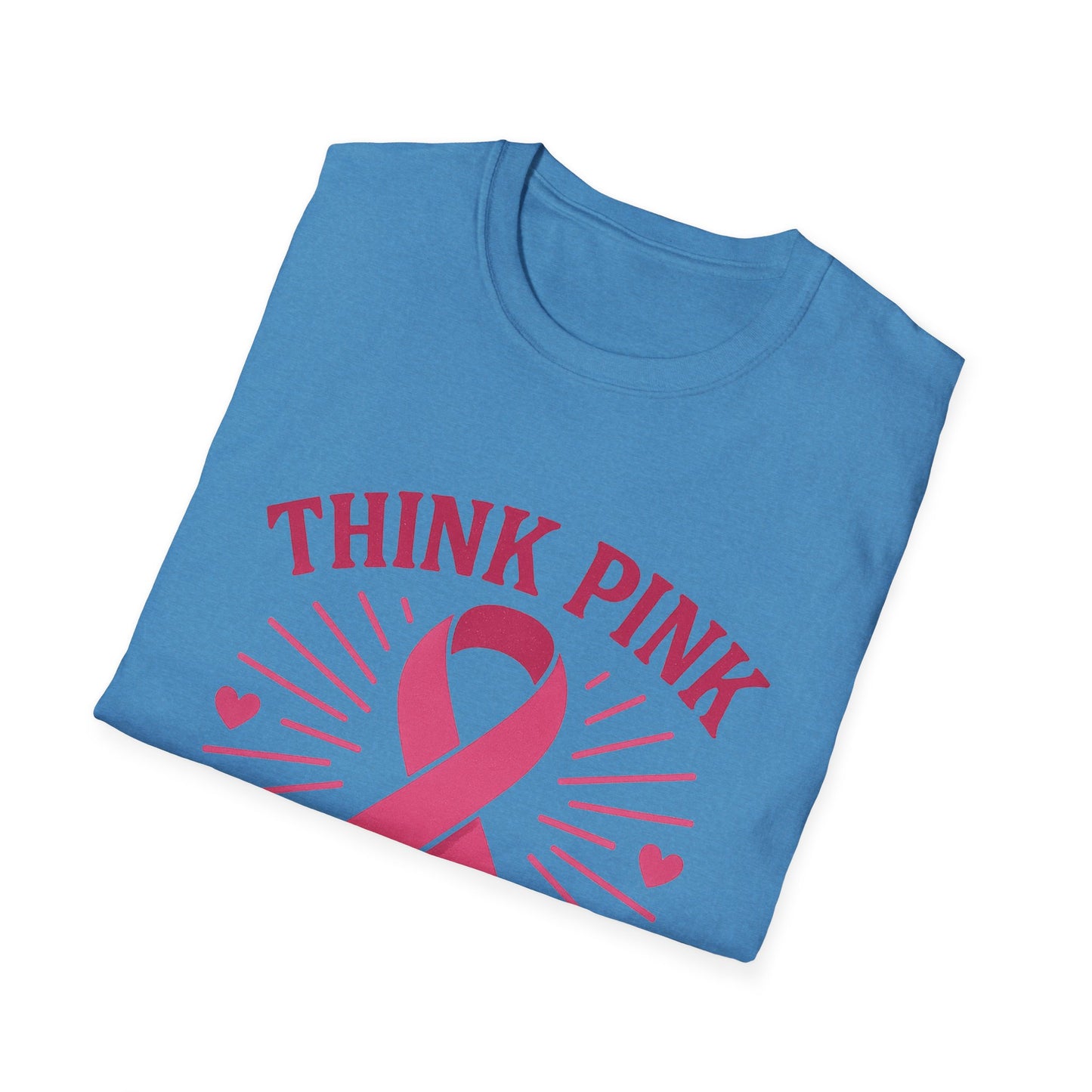 Think Pink Shirt Live Strong | Breast Cancer Awareness Ribbon Tee | Pink Support Hope Strength T-Shirt Women Men October
