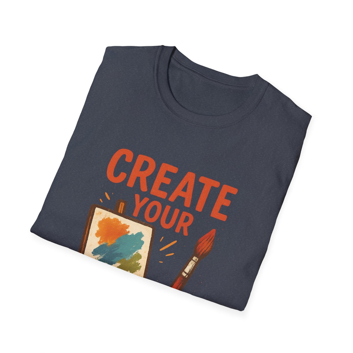 Create Your Tomorrow T-Shirt – Artistic Paintbrush & Canvas Motivational Artist Tee