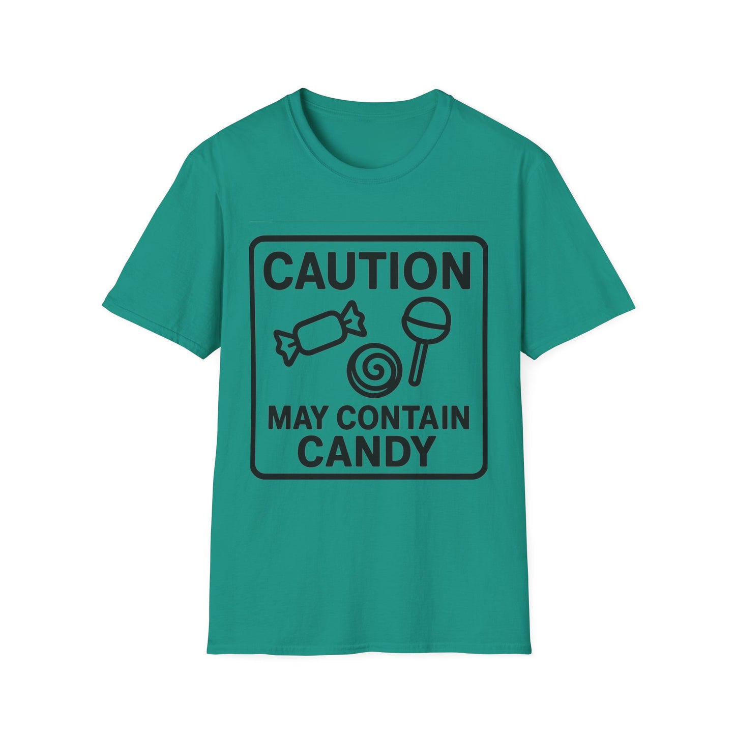 Caution May Contain Candy Shirt – Funny Trick or Treat Warning Tee