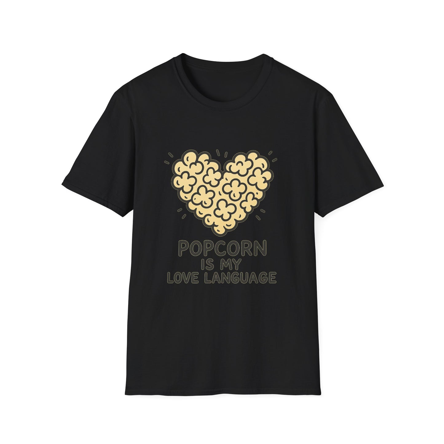 Popcorn Is My Love Language Shirt – Cute Movie Night Tee – Funny Popcorn Lover T-Shirt for Snack Fans & Cinema Lovers