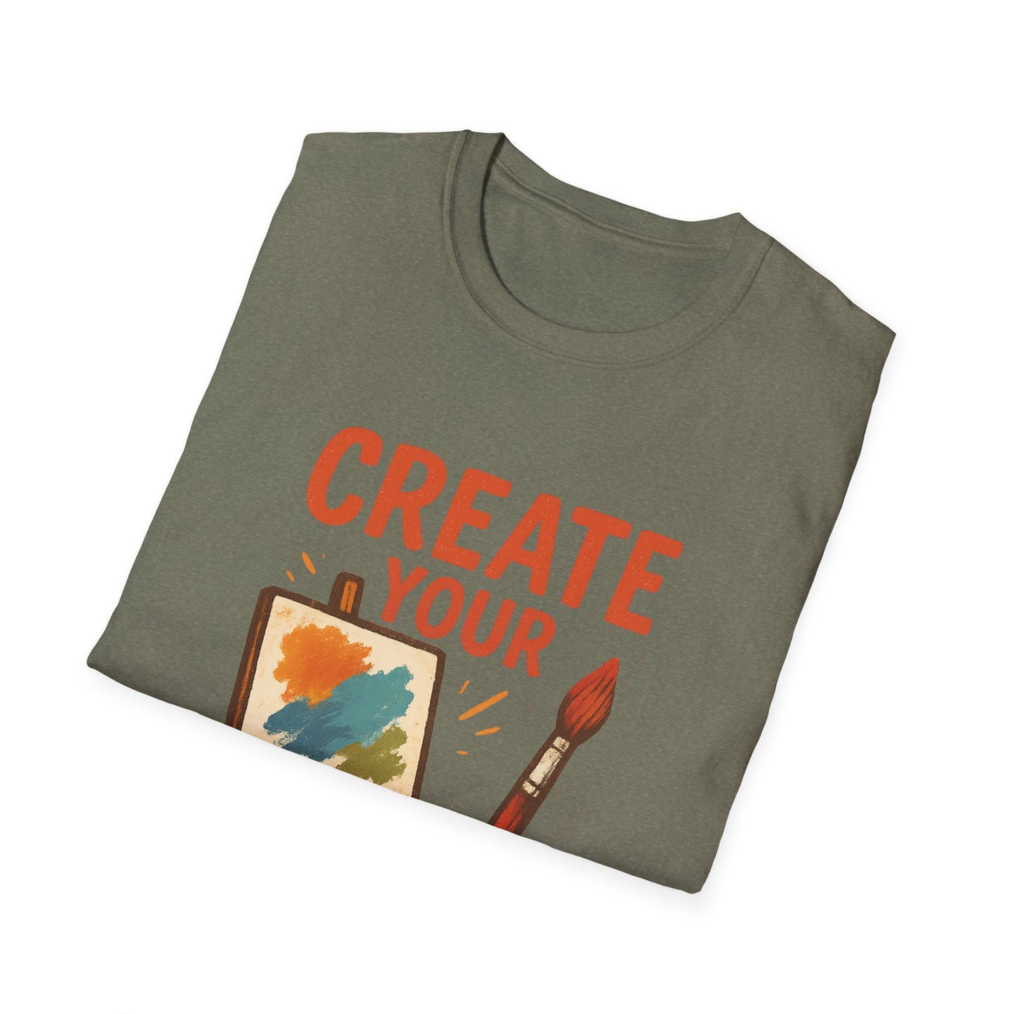 Create Your Tomorrow T-Shirt – Artistic Paintbrush & Canvas Motivational Artist Tee