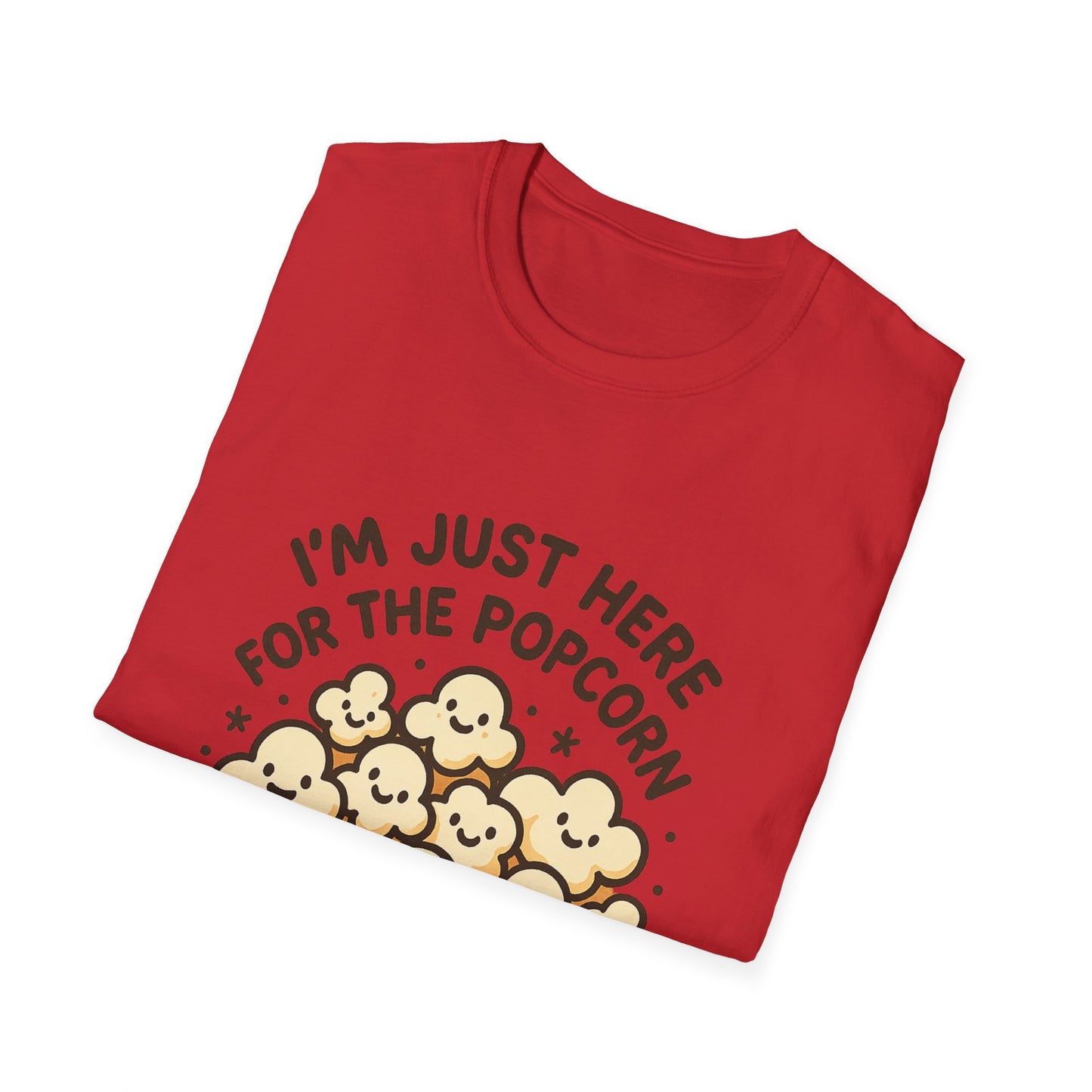 I’m Just Here for the Popcorn T-Shirt – Funny Movie Night Tee – Popcorn Lover Shirt for Film Fans & Snack Lovers