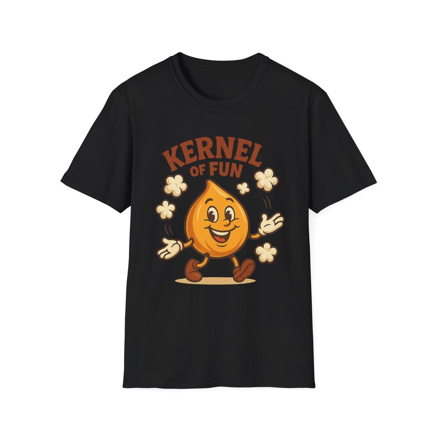 Kernel of Fun Popcorn Shirt – Cute Cartoon Snack Tee – Funny Popcorn Lover T-Shirt for Movie Nights & Cinema Fans