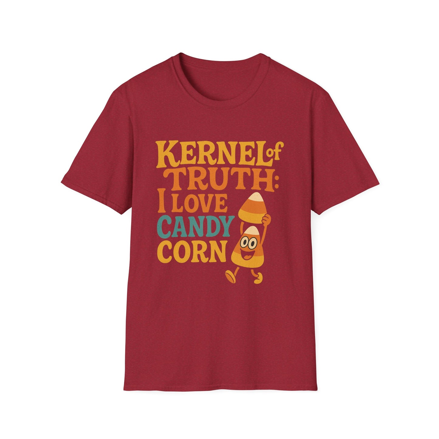 Kernel of Truth I Love Candy Corn Shirt – Cute Retro Halloween T-Shirt, Sweet Fall Graphic Tee