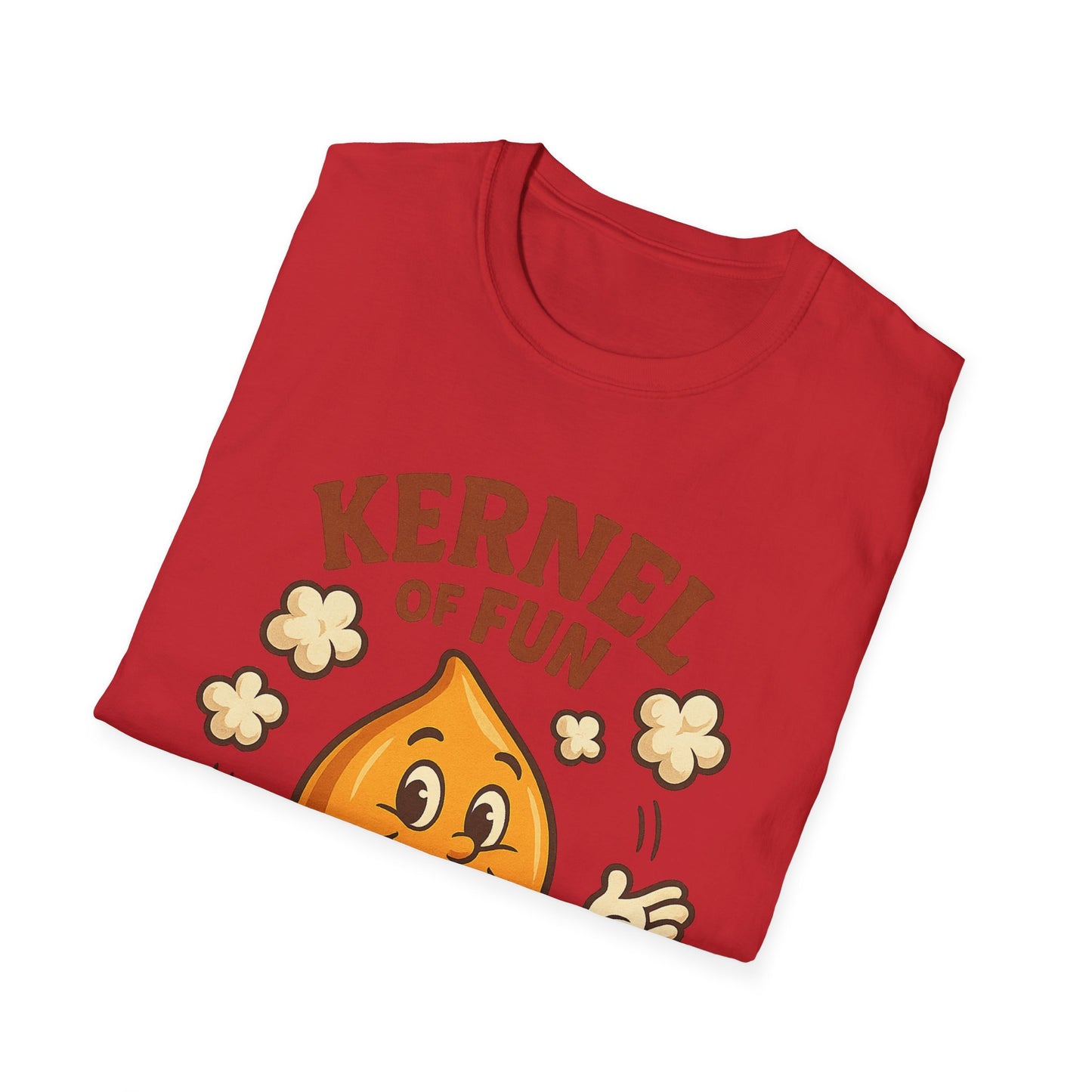 Kernel of Fun Popcorn Shirt – Cute Cartoon Snack Tee – Funny Popcorn Lover T-Shirt for Movie Nights & Cinema Fans