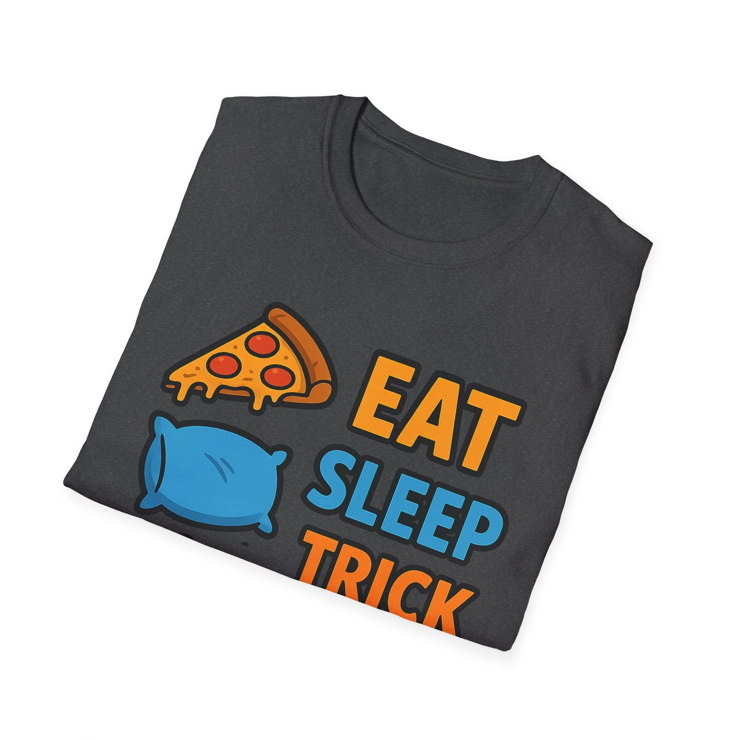 Eat Sleep Trick or Treat Repeat Shirt – Funny Halloween Candy Tee