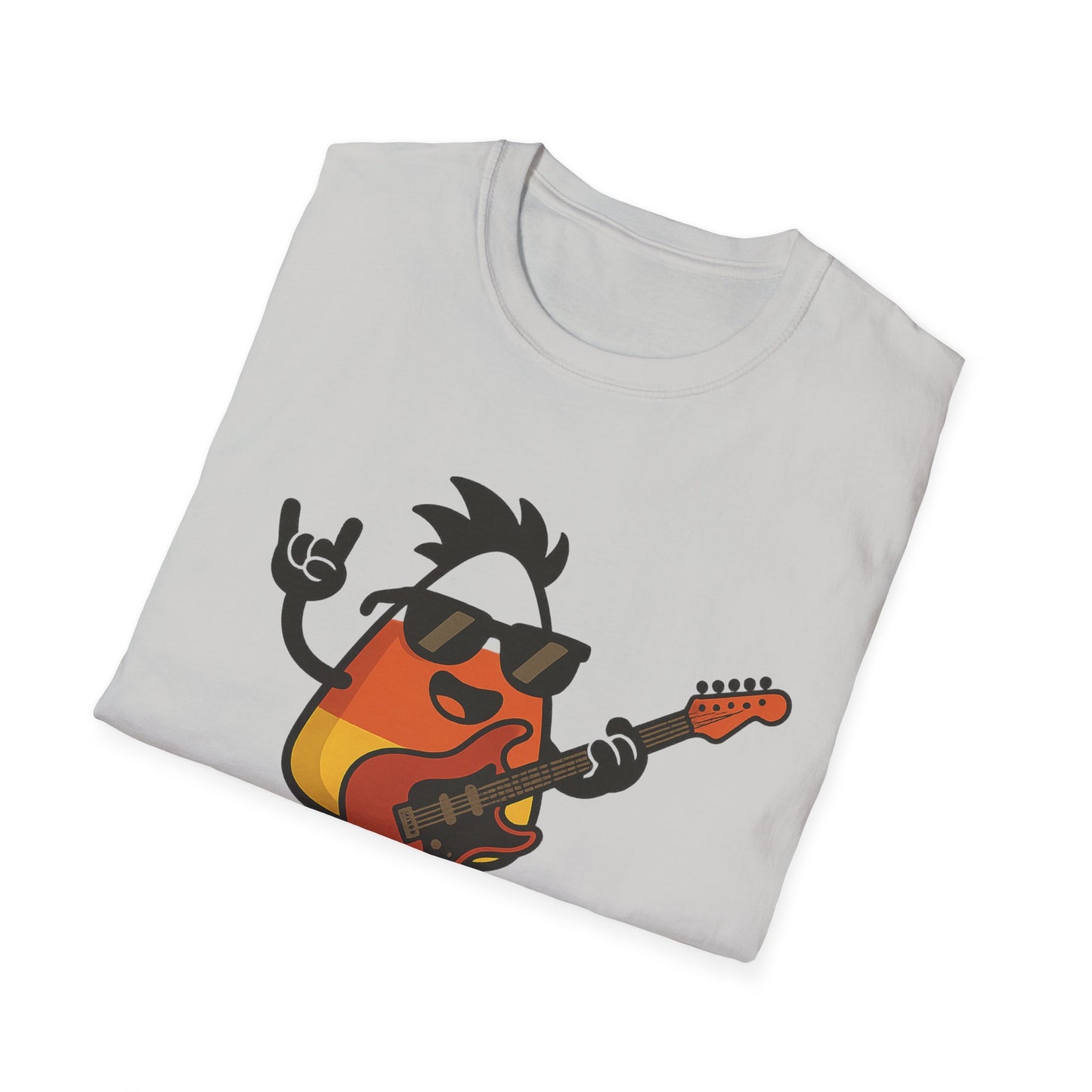 Corn to Be Wild Guitar Shirt – Rock n’ Roll Candy Corn Graphic Tee, Funny Halloween Band Top