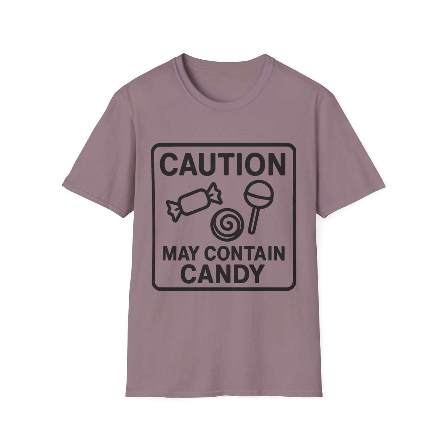 Caution May Contain Candy Shirt – Funny Trick or Treat Warning Tee
