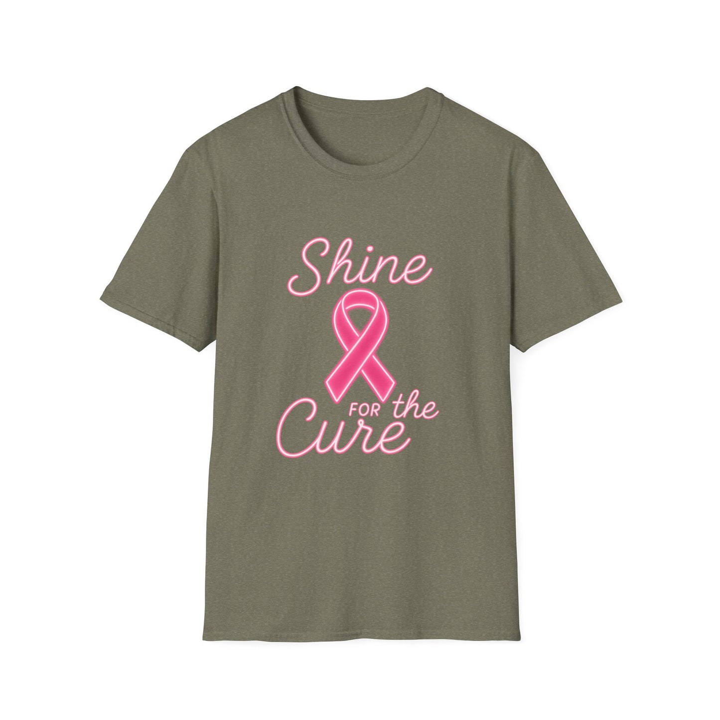 Shine for the Cure Shirt | Breast Cancer Awareness Pink Ribbon Tee | Support Hope Survivor Fighter T-Shirt October Month