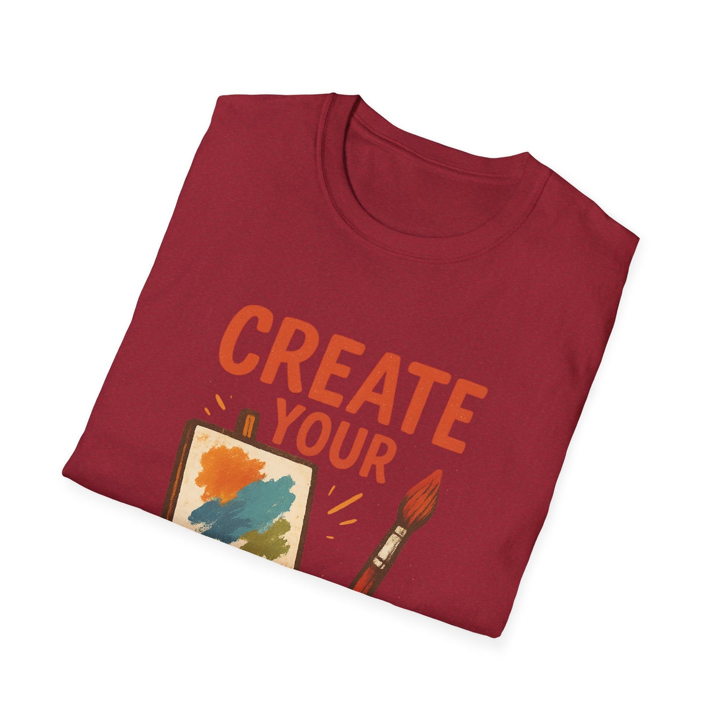 Create Your Tomorrow T-Shirt – Artistic Paintbrush & Canvas Motivational Artist Tee