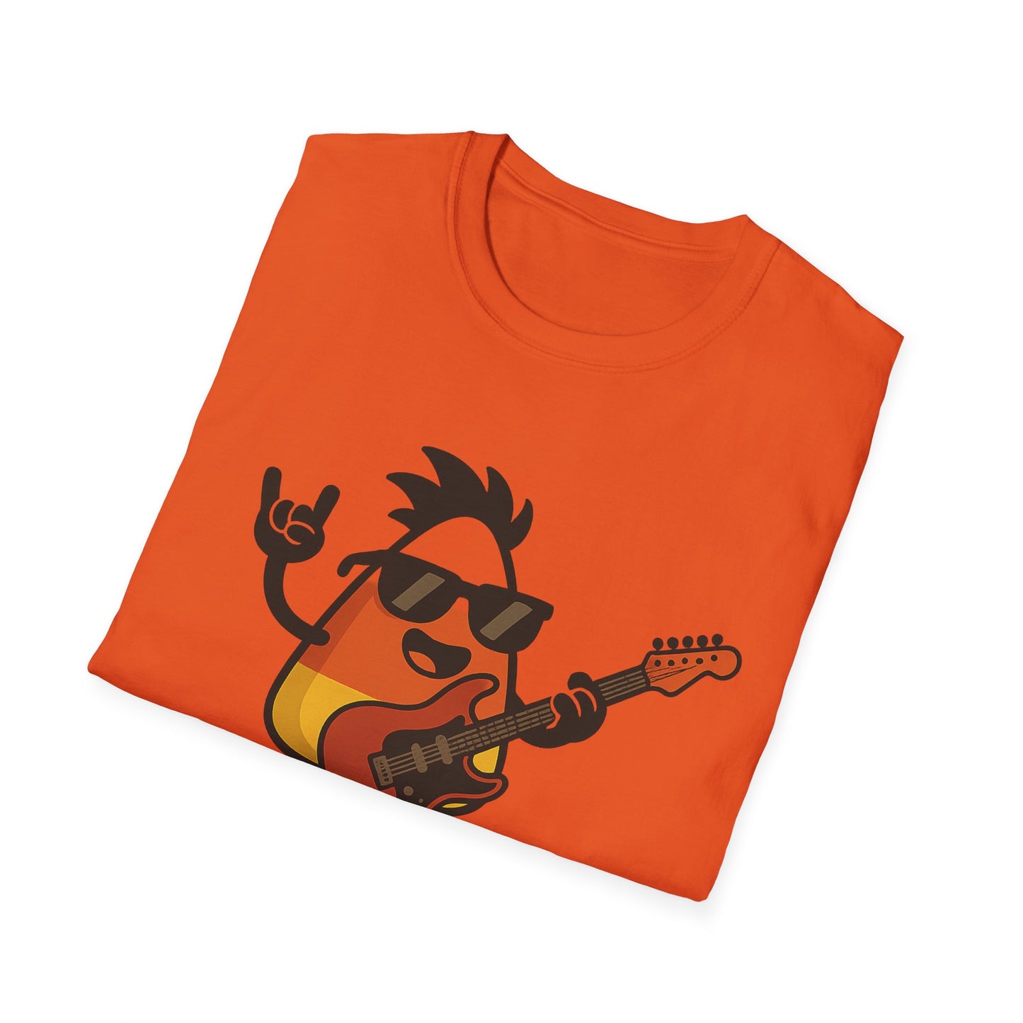 Corn to Be Wild Guitar Shirt – Rock n’ Roll Candy Corn Graphic Tee, Funny Halloween Band Top