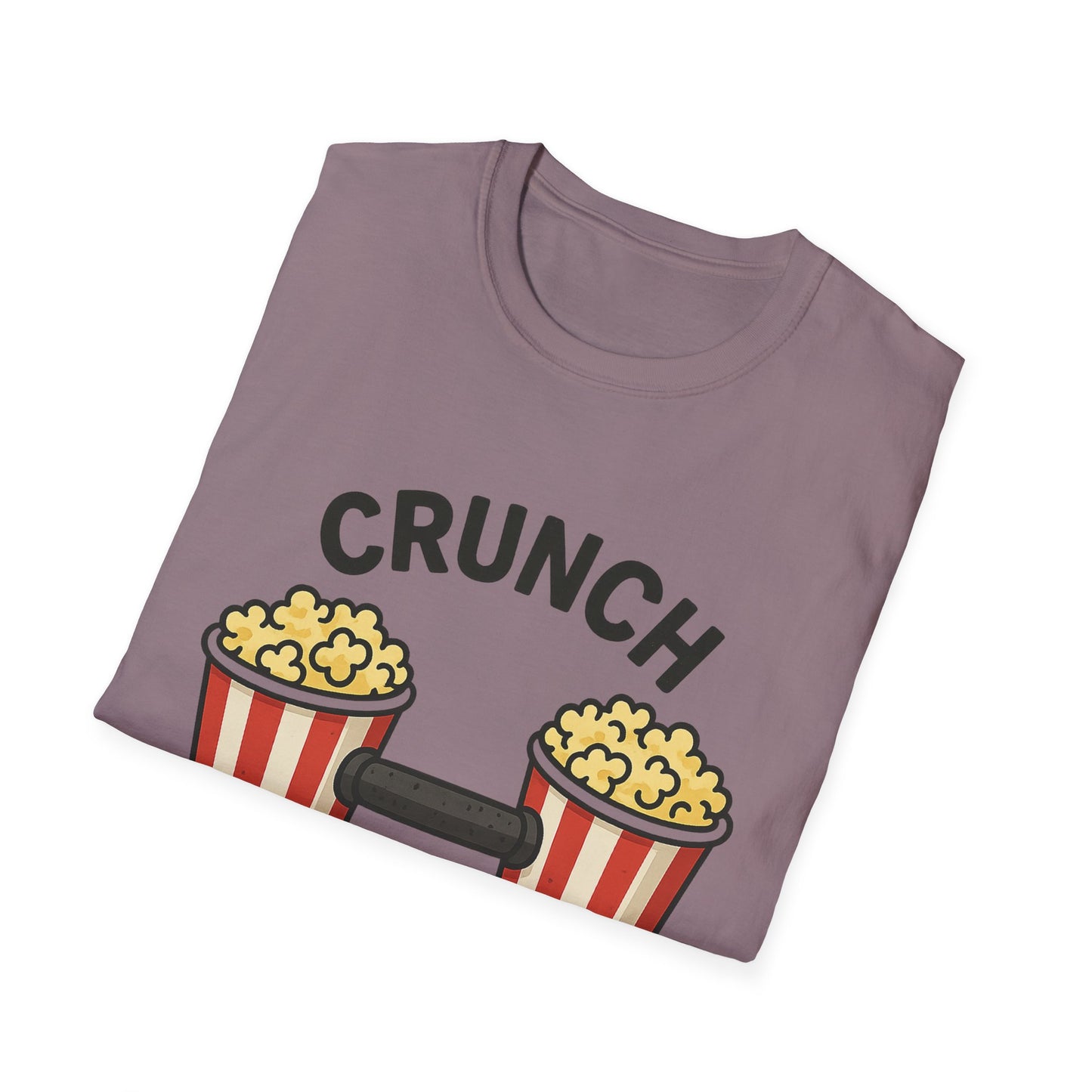 Crunch Goals Popcorn Shirt – Funny Fitness Pun Tee – Retro Popcorn Lover T-Shirt for Movie Nights & Snack Fans
