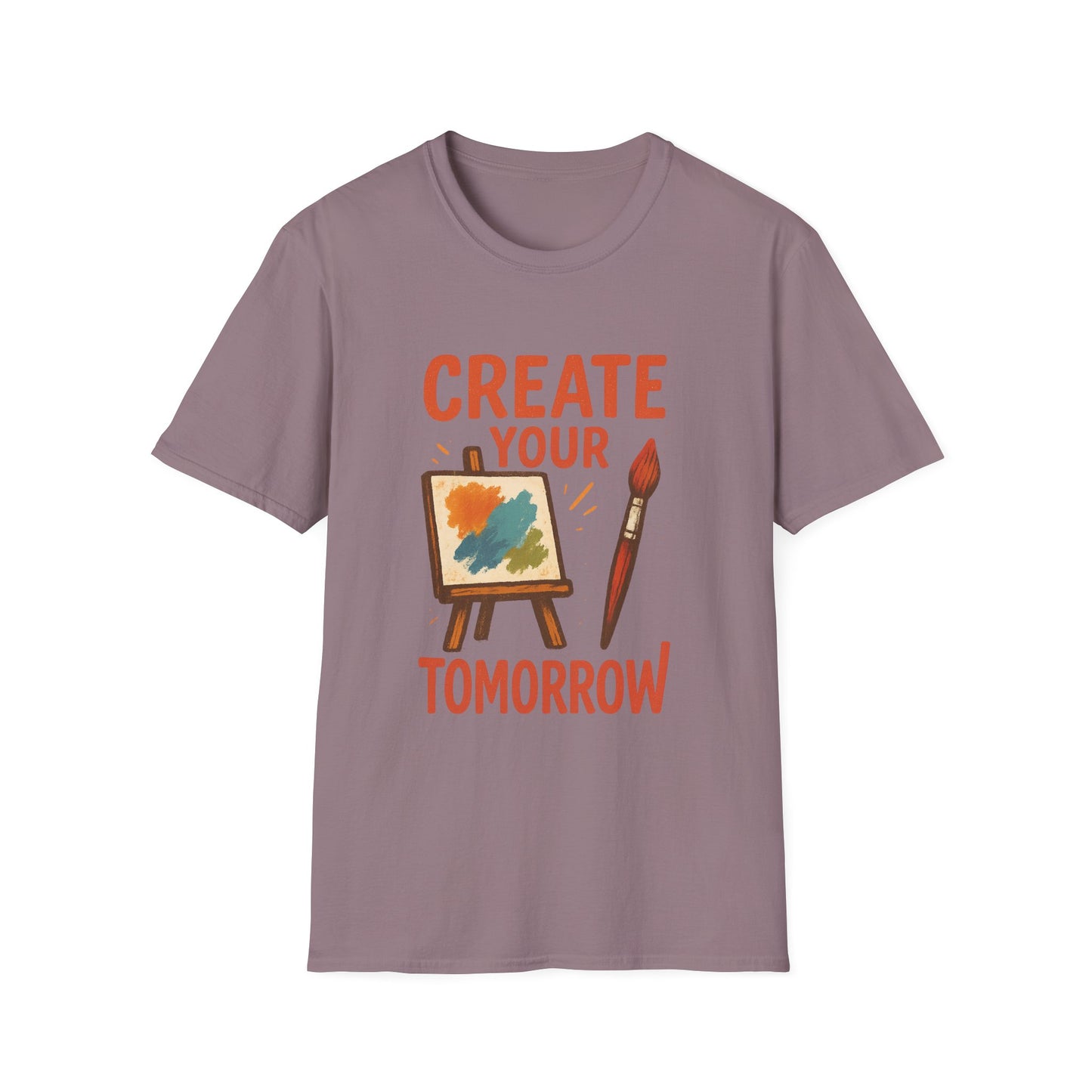 Create Your Tomorrow T-Shirt – Artistic Paintbrush & Canvas Motivational Artist Tee