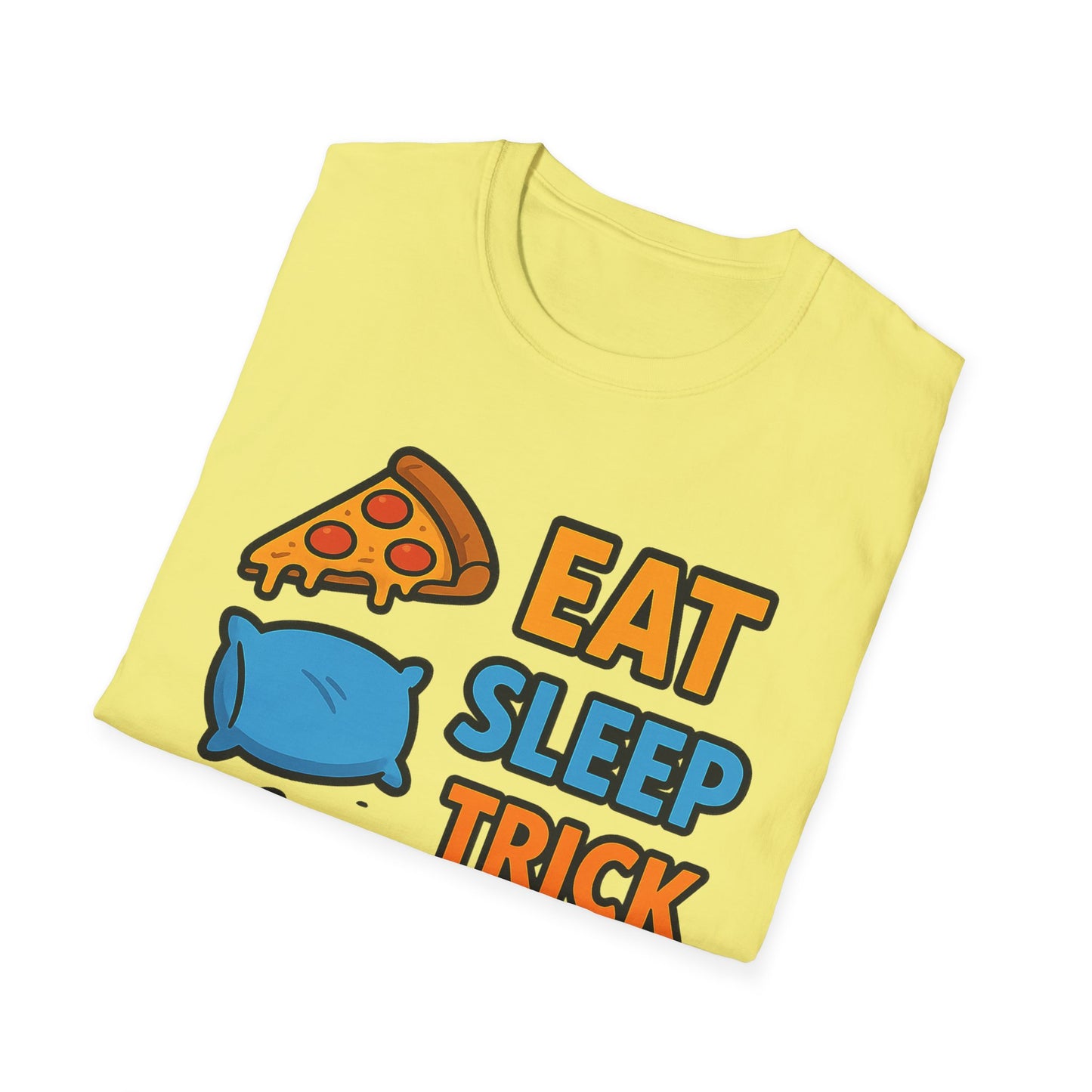 Eat Sleep Trick or Treat Repeat Shirt – Funny Halloween Candy Tee
