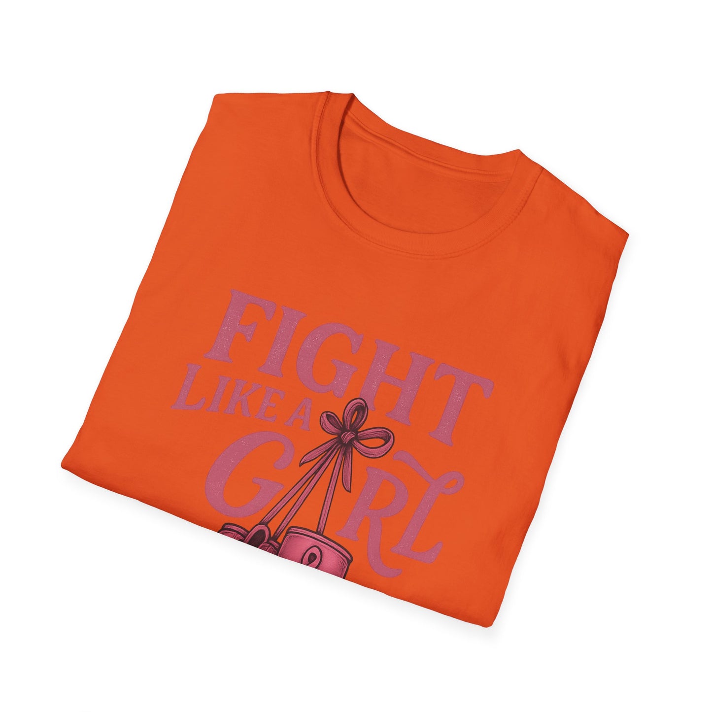 Fight Like a Girl Shirt | Breast Cancer Awareness Boxing Gloves Tee | Pink Ribbon Strength Support T-Shirt Survivor Fighter