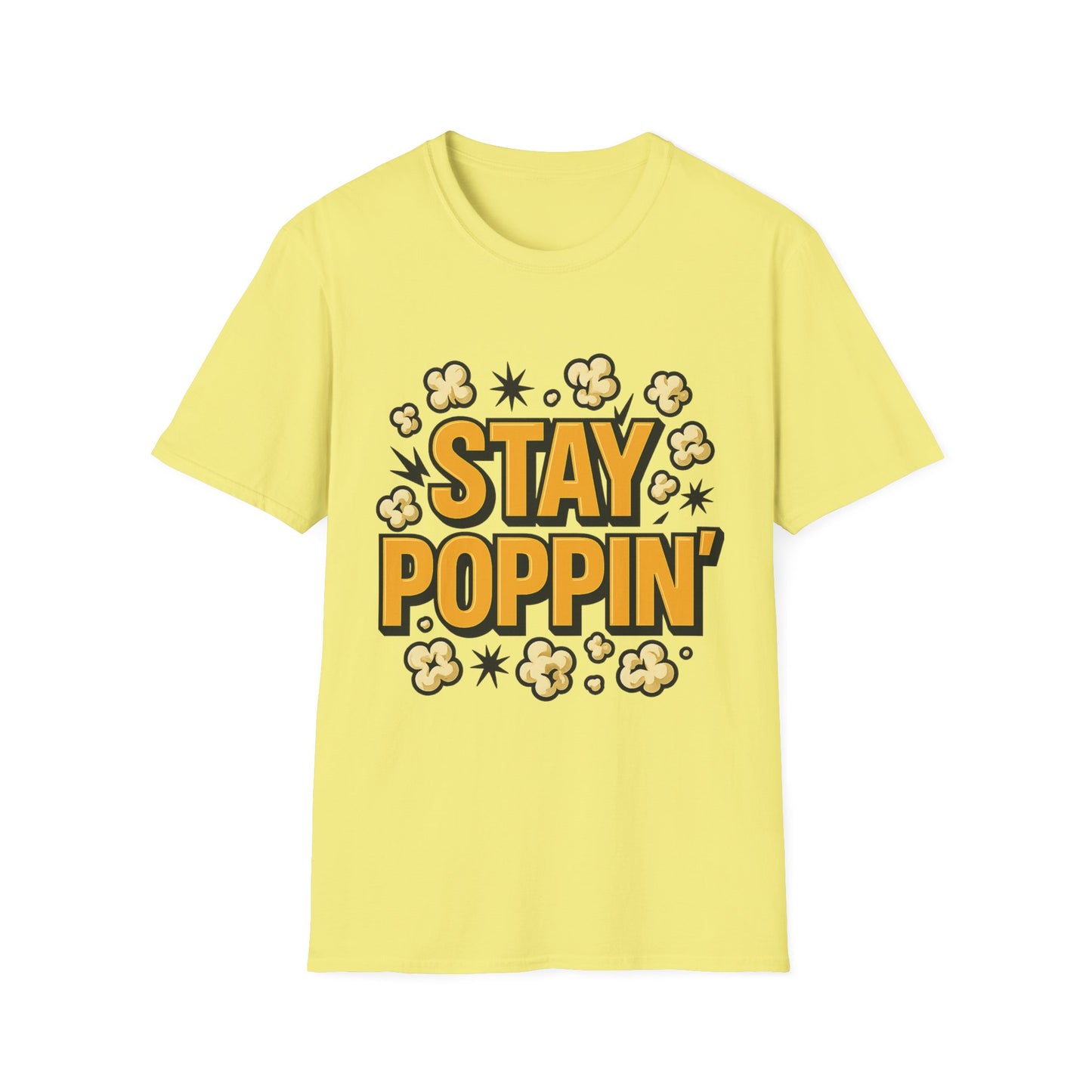 Stay Poppin’ Popcorn Shirt – Funny Retro Snack Tee – Movie Night T-Shirt for Popcorn Lovers & Film Fans
