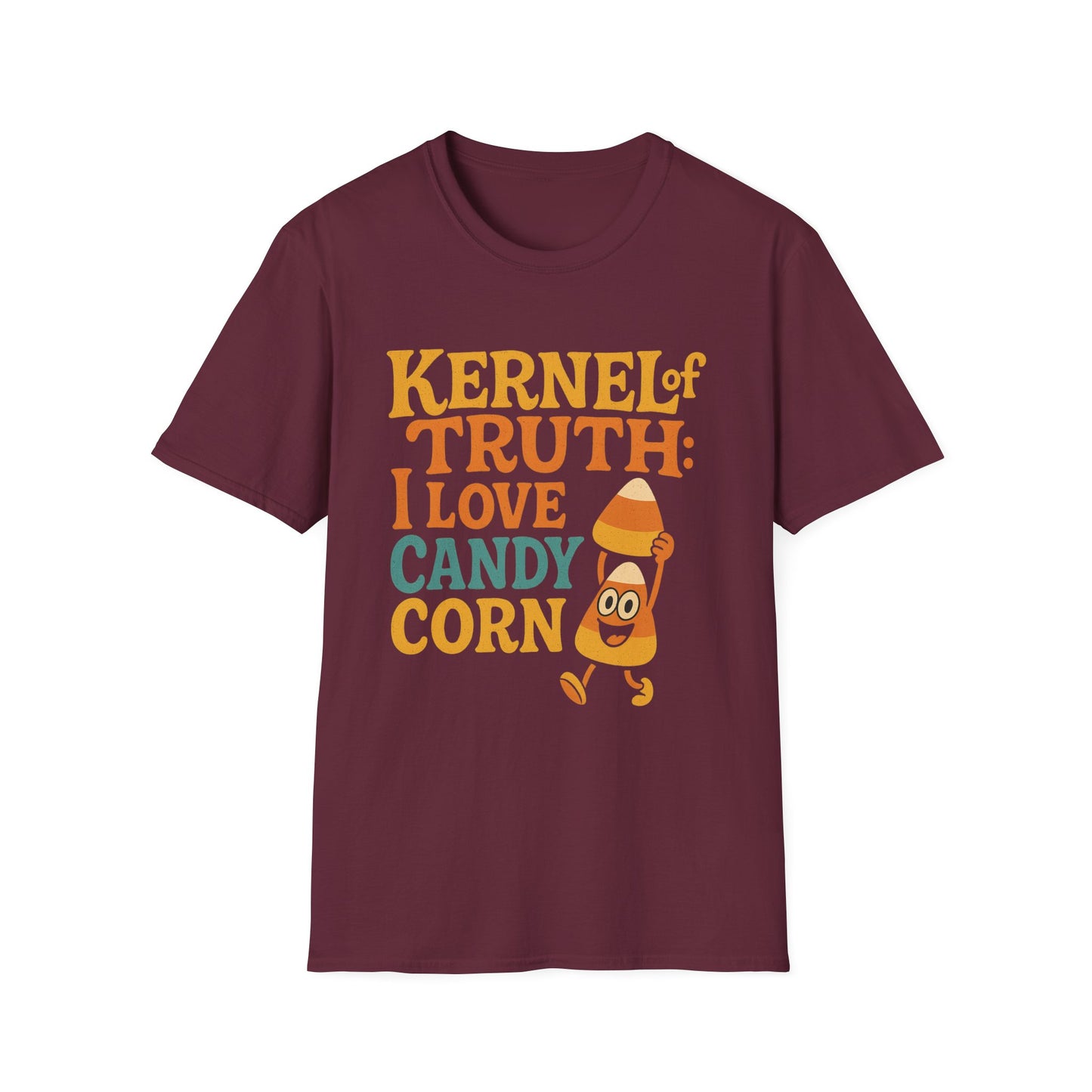 Kernel of Truth I Love Candy Corn Shirt – Cute Retro Halloween T-Shirt, Sweet Fall Graphic Tee