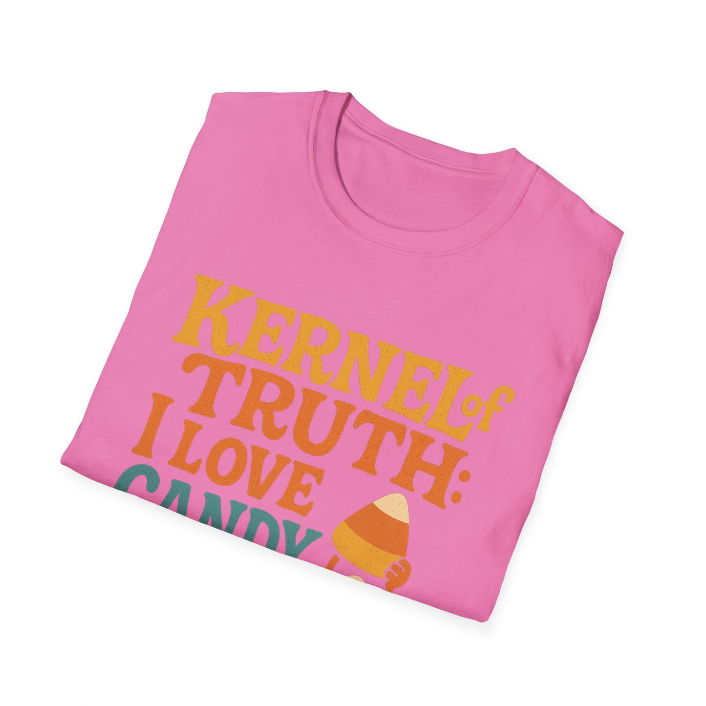 Kernel of Truth I Love Candy Corn Shirt – Cute Retro Halloween T-Shirt, Sweet Fall Graphic Tee