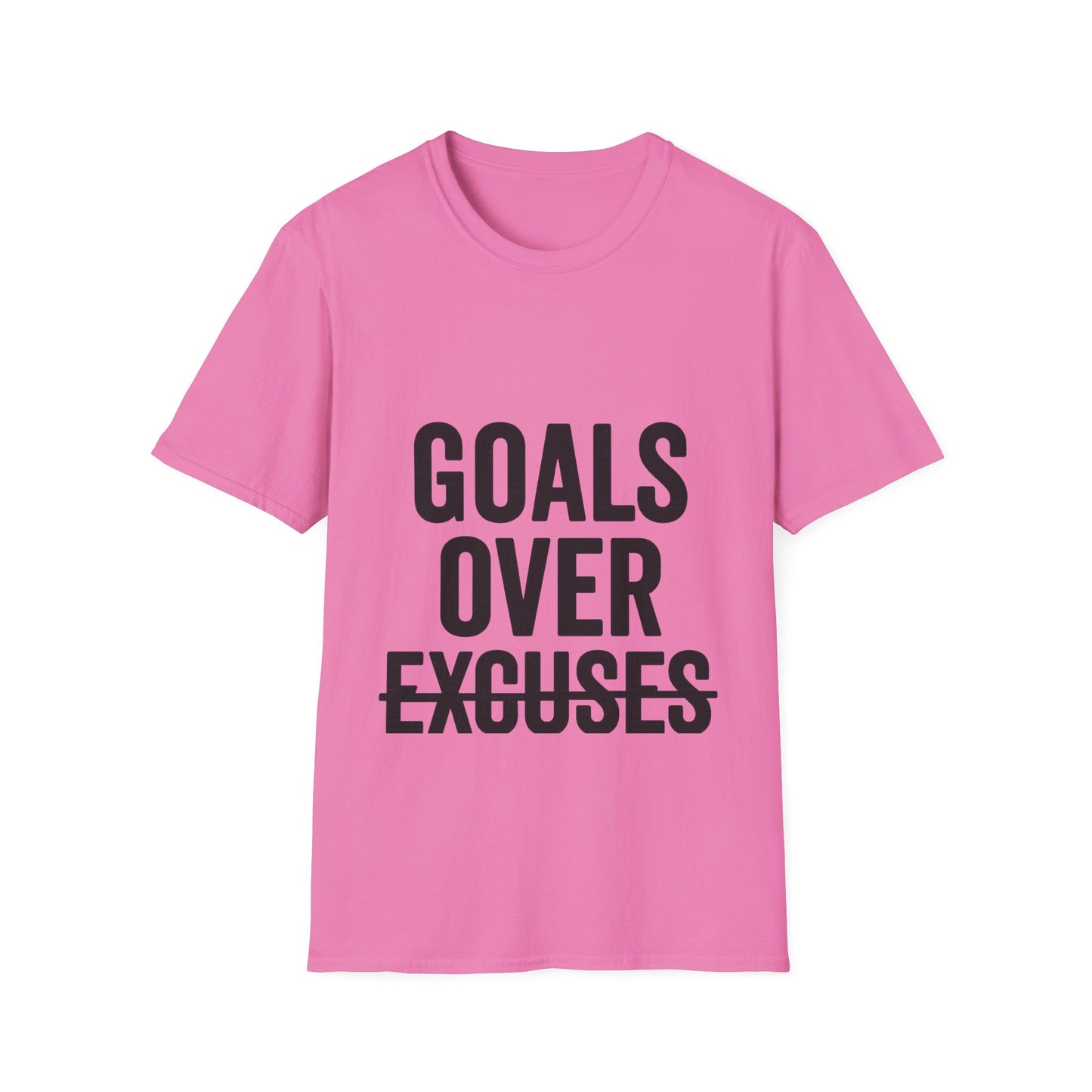 Goals Over Excuses T-Shirt – Bold Motivational No Excuses Inspirational Tee