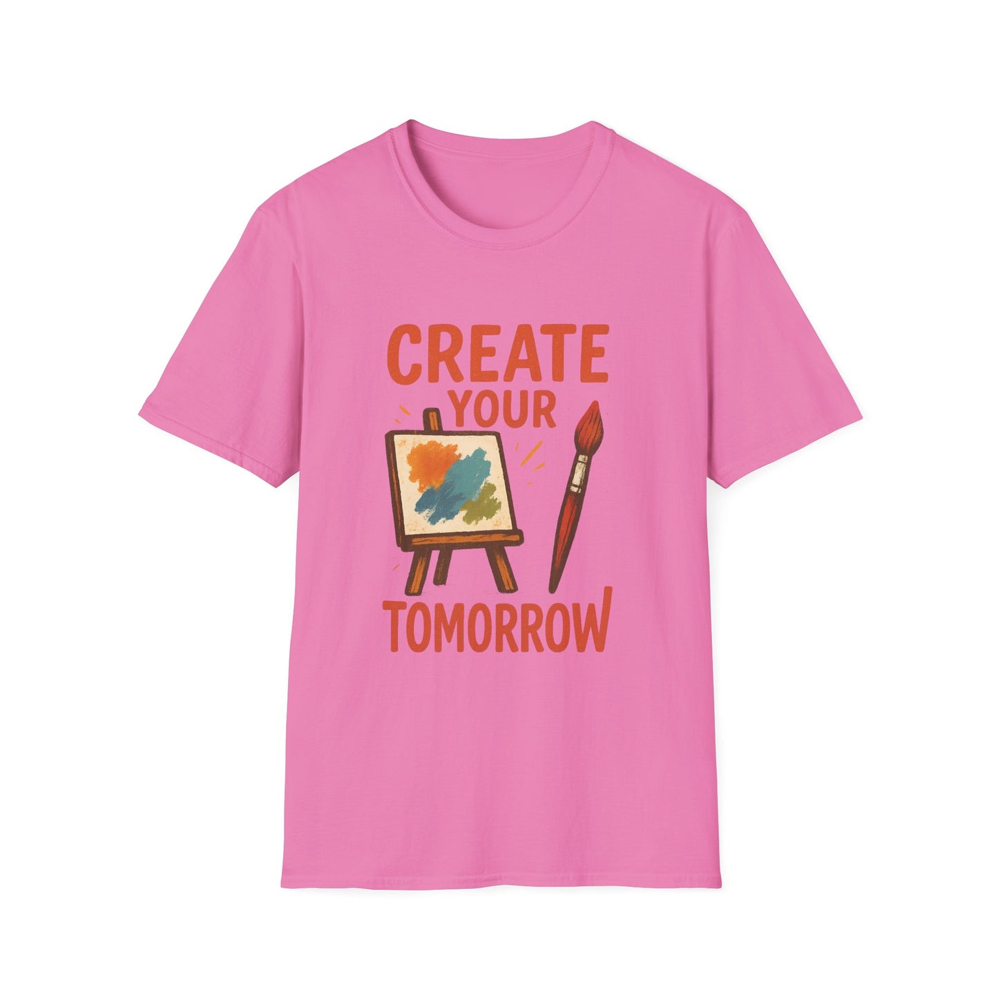 Create Your Tomorrow T-Shirt – Artistic Paintbrush & Canvas Motivational Artist Tee