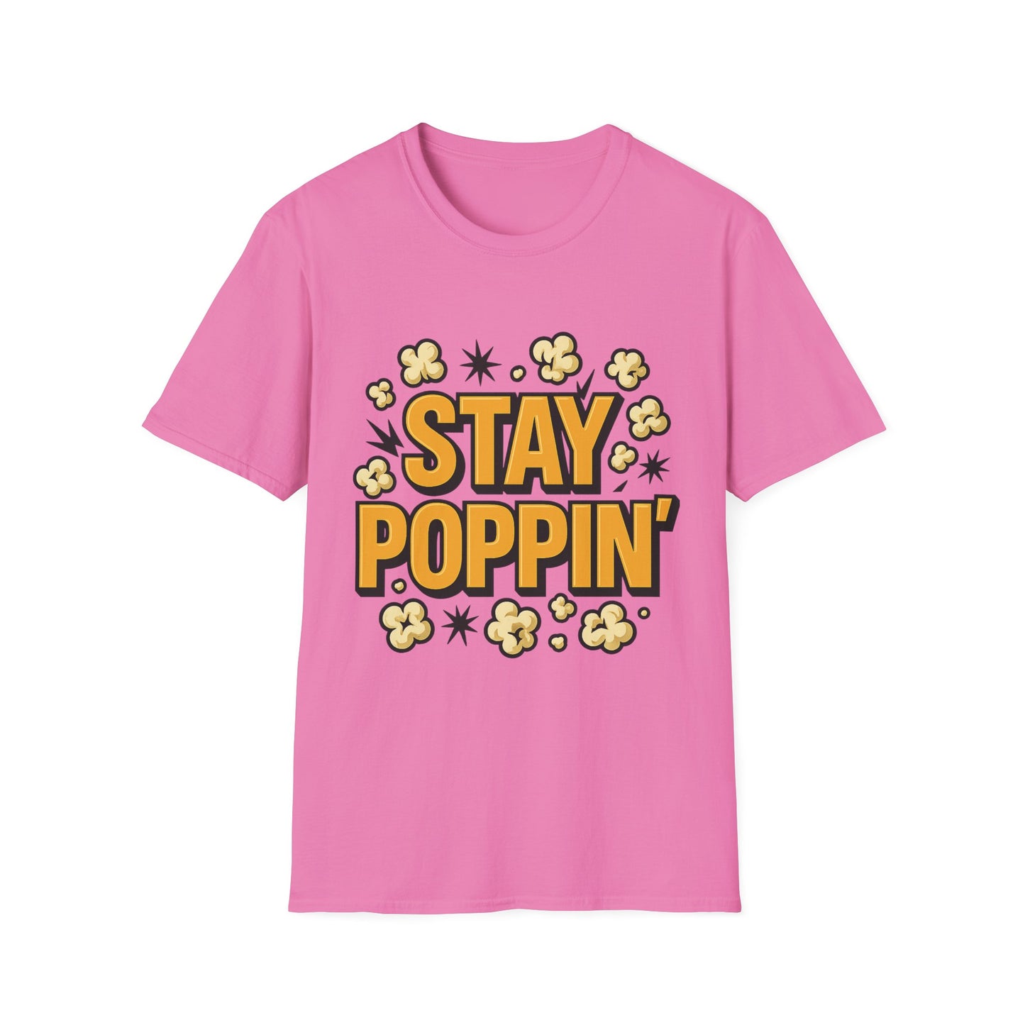 Stay Poppin’ Popcorn Shirt – Funny Retro Snack Tee – Movie Night T-Shirt for Popcorn Lovers & Film Fans