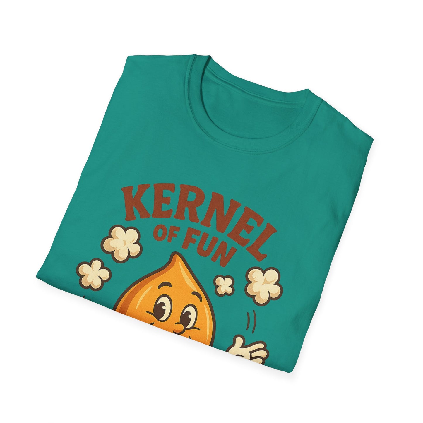Kernel of Fun Popcorn Shirt – Cute Cartoon Snack Tee – Funny Popcorn Lover T-Shirt for Movie Nights & Cinema Fans