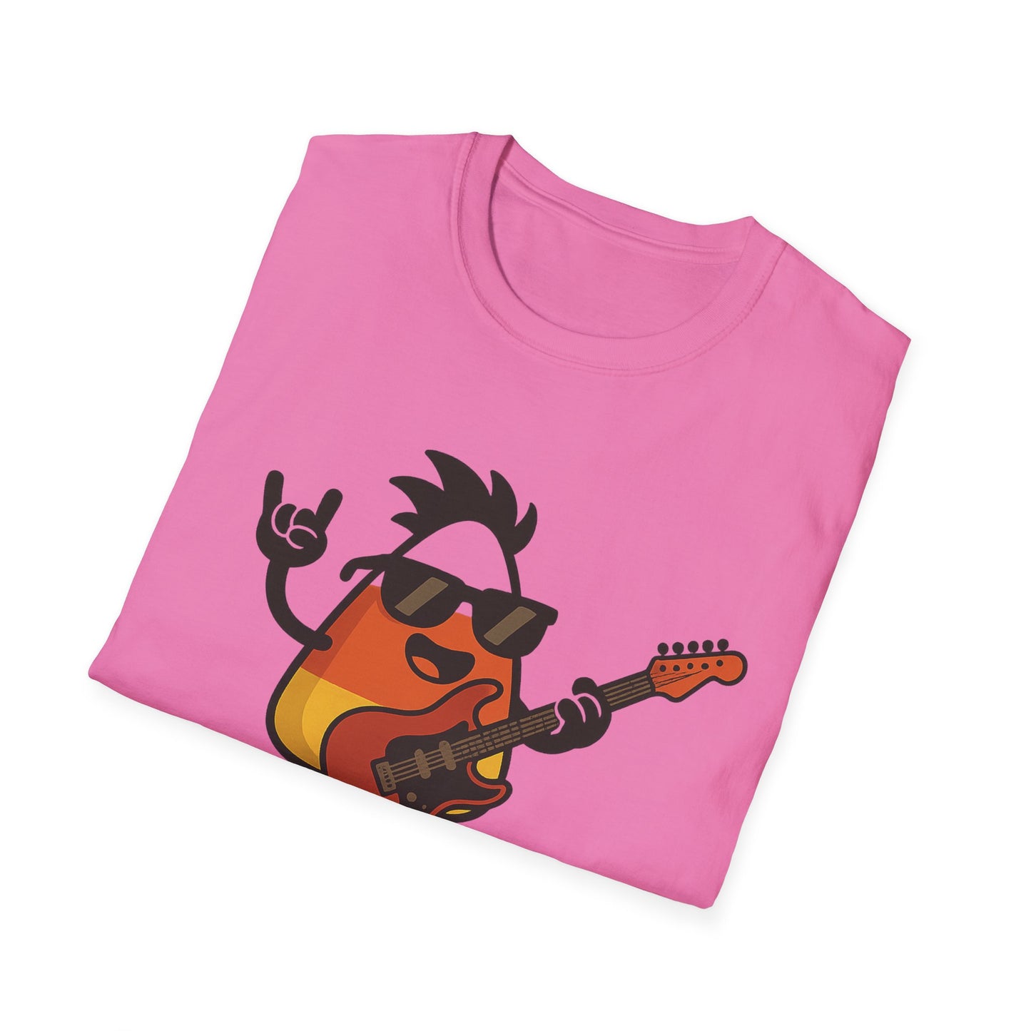 Corn to Be Wild Guitar Shirt – Rock n’ Roll Candy Corn Graphic Tee, Funny Halloween Band Top
