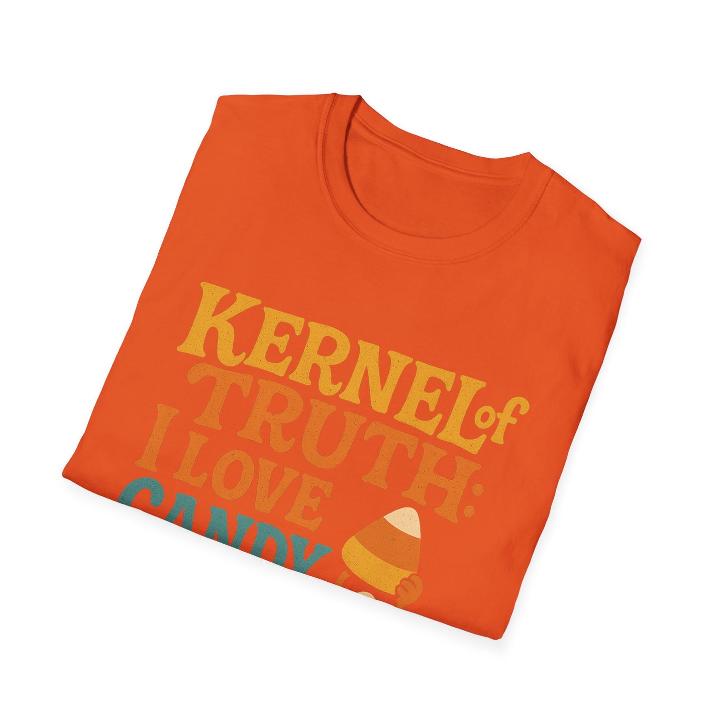 Kernel of Truth I Love Candy Corn Shirt – Cute Retro Halloween T-Shirt, Sweet Fall Graphic Tee