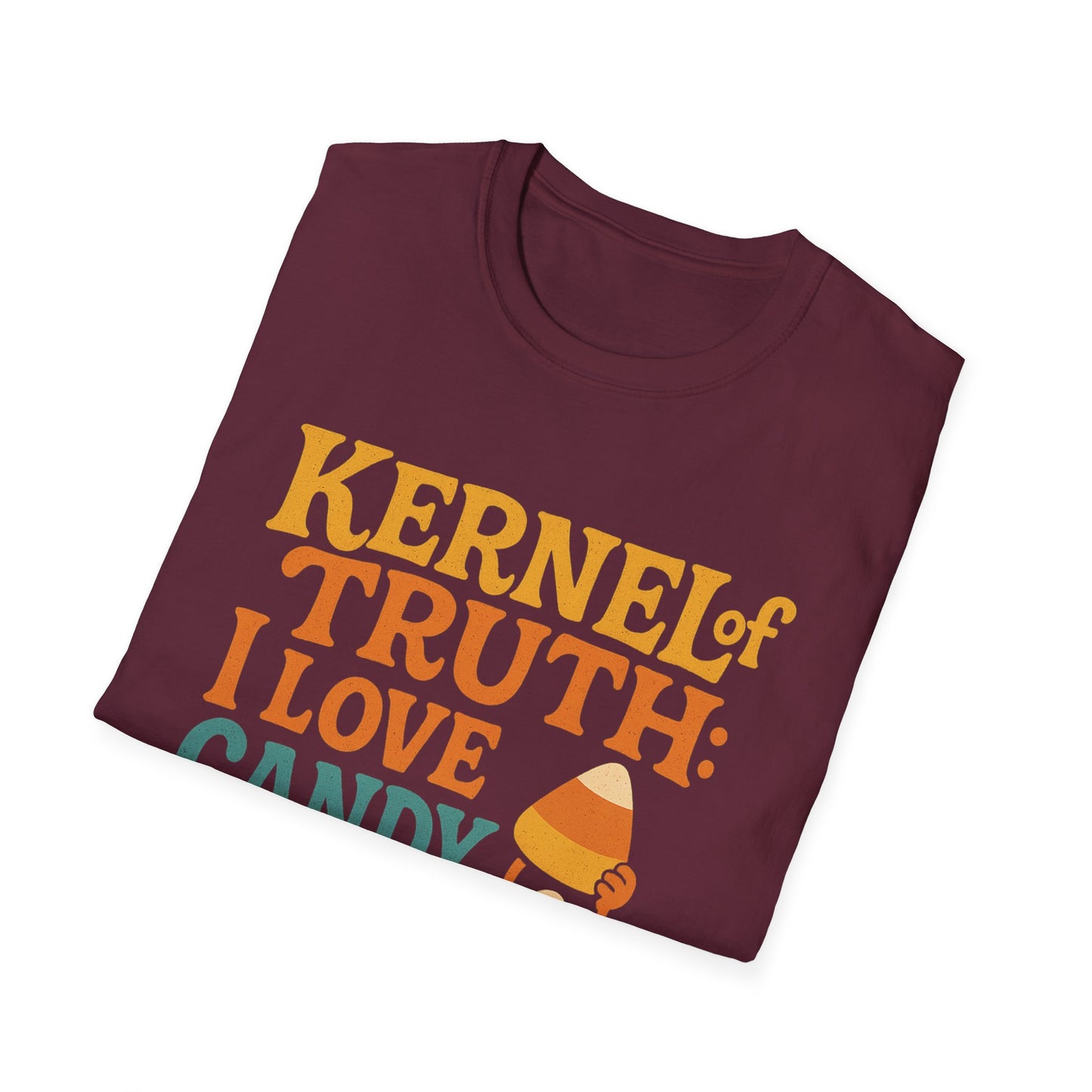 Kernel of Truth I Love Candy Corn Shirt – Cute Retro Halloween T-Shirt, Sweet Fall Graphic Tee