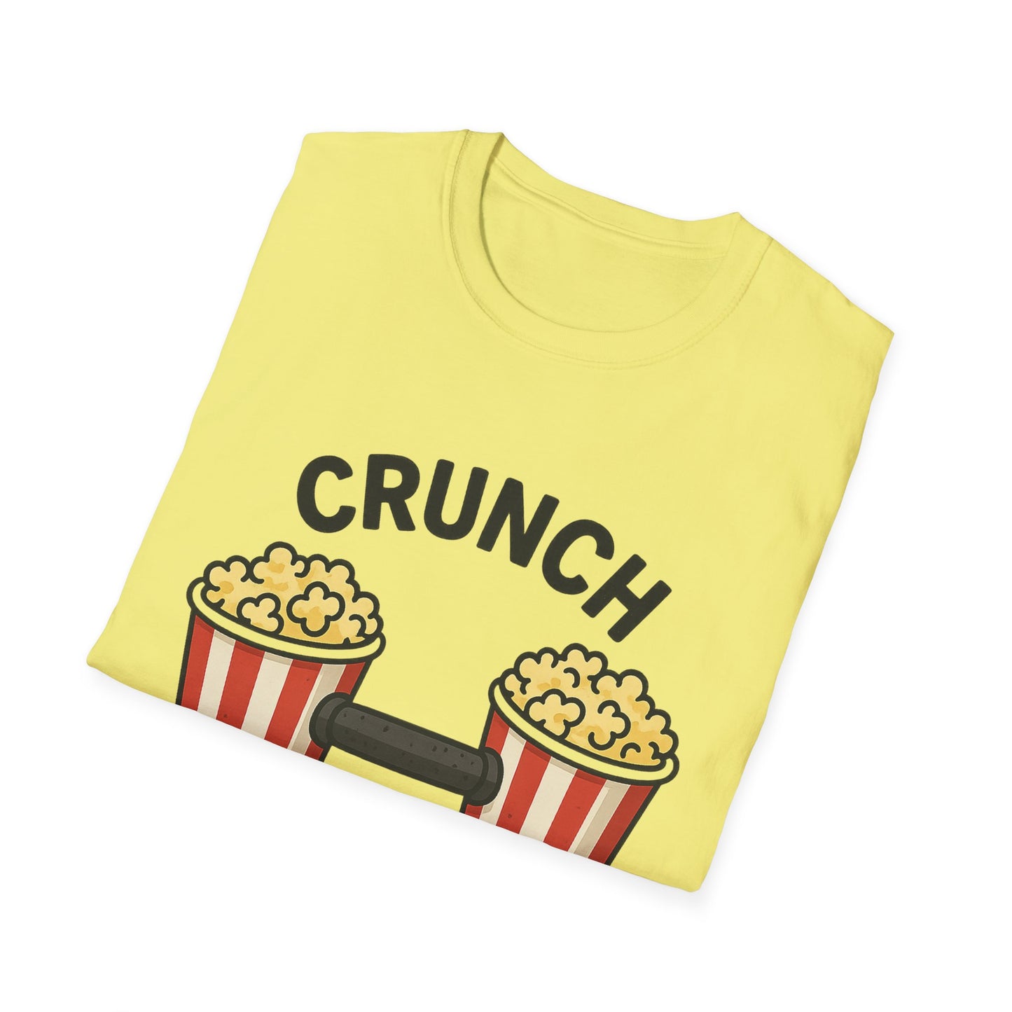 Crunch Goals Popcorn Shirt – Funny Fitness Pun Tee – Retro Popcorn Lover T-Shirt for Movie Nights & Snack Fans