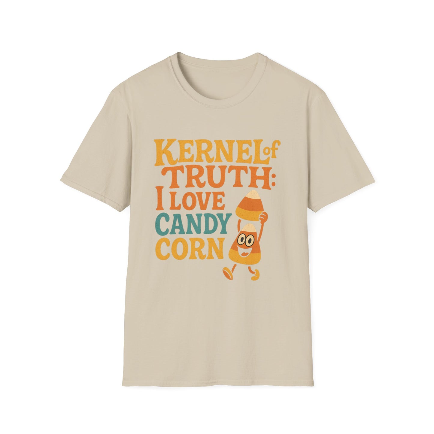 Kernel of Truth I Love Candy Corn Shirt – Cute Retro Halloween T-Shirt, Sweet Fall Graphic Tee
