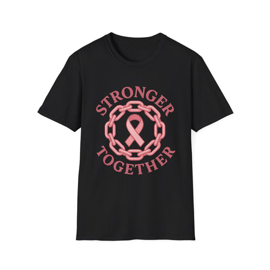 Stronger Together Shirt | Breast Cancer Awareness Pink Ribbon Tee | Unity Support Survivor Fighter October T-Shirt Hope