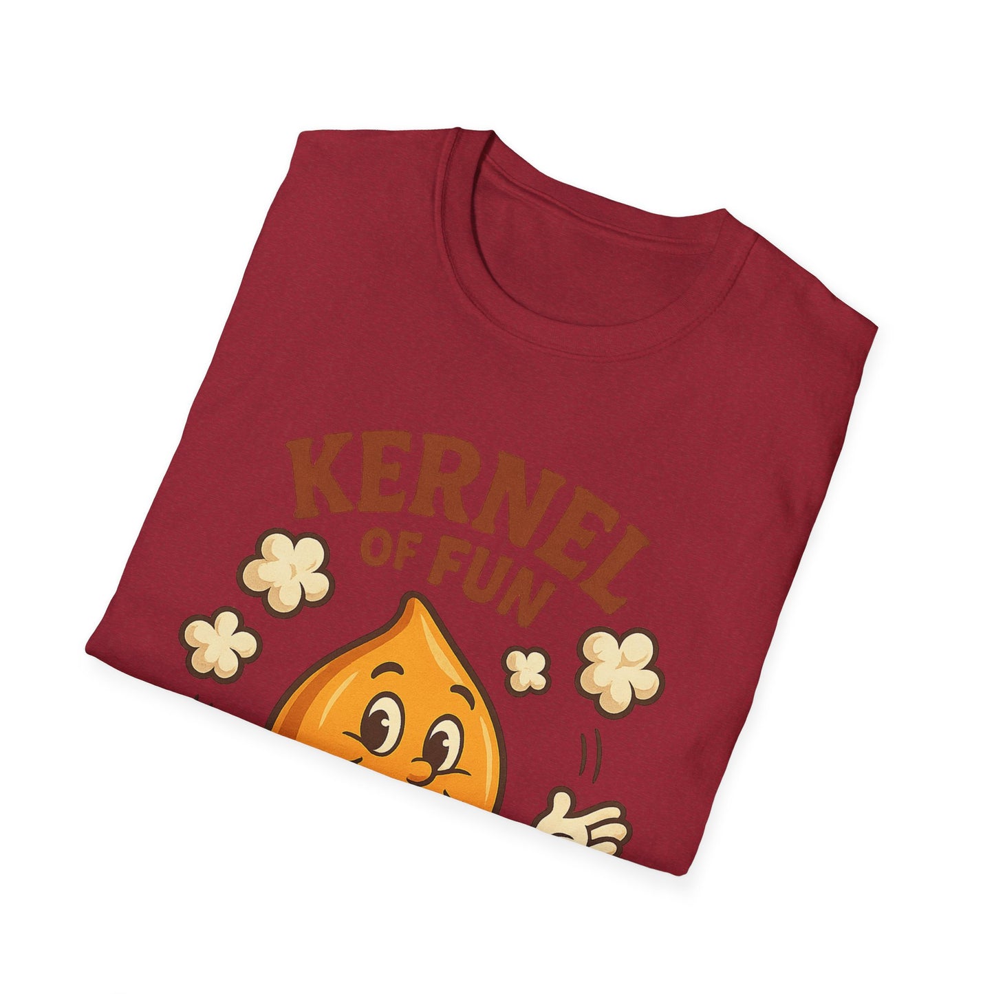Kernel of Fun Popcorn Shirt – Cute Cartoon Snack Tee – Funny Popcorn Lover T-Shirt for Movie Nights & Cinema Fans