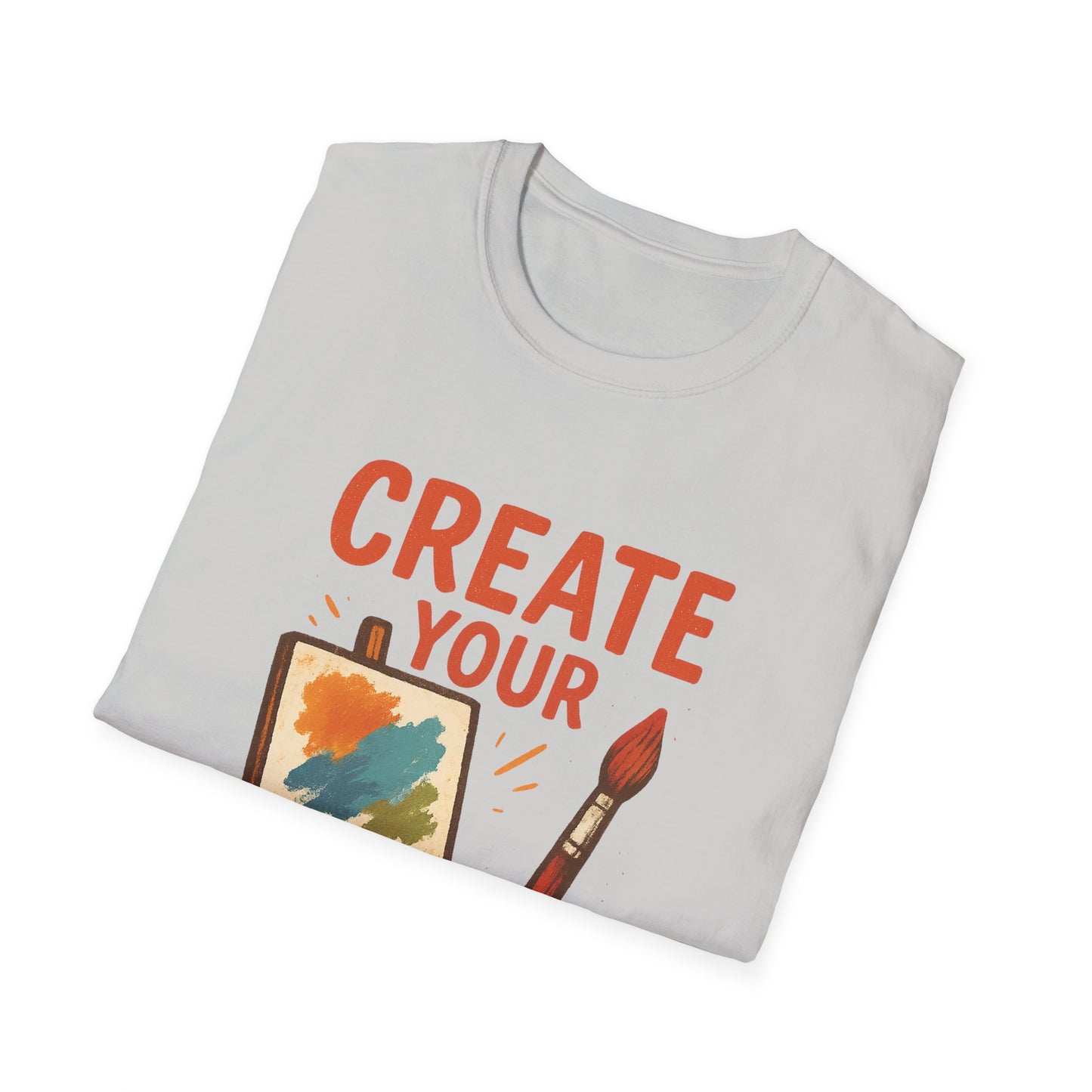 Create Your Tomorrow T-Shirt – Artistic Paintbrush & Canvas Motivational Artist Tee