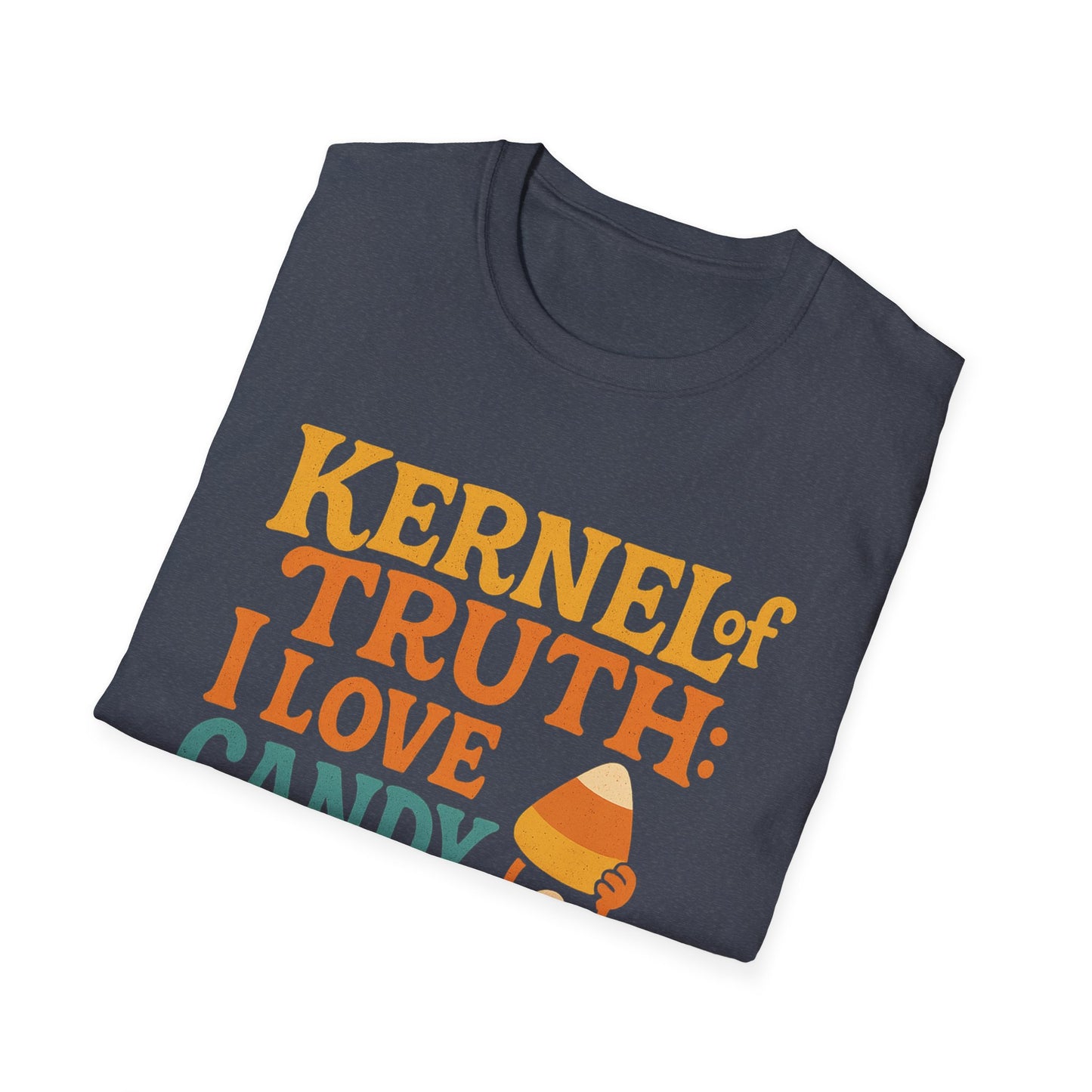 Kernel of Truth I Love Candy Corn Shirt – Cute Retro Halloween T-Shirt, Sweet Fall Graphic Tee