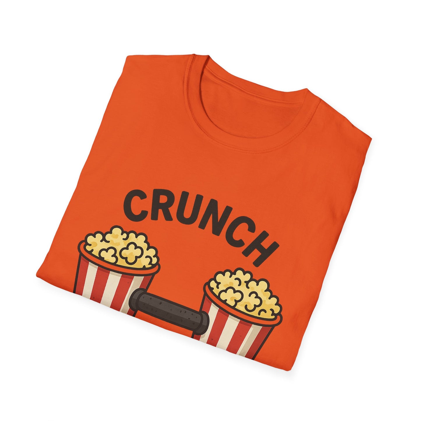 Crunch Goals Popcorn Shirt – Funny Fitness Pun Tee – Retro Popcorn Lover T-Shirt for Movie Nights & Snack Fans