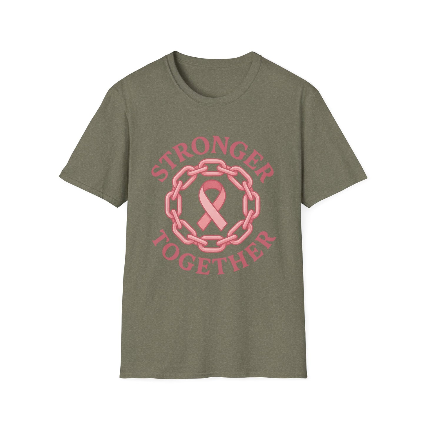 Stronger Together Shirt | Breast Cancer Awareness Pink Ribbon Tee | Unity Support Survivor Fighter October T-Shirt Hope