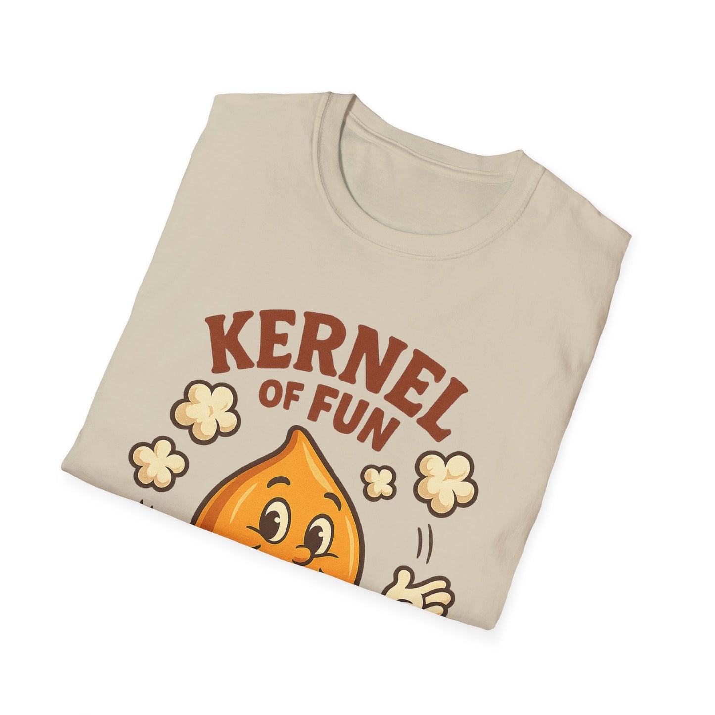 Kernel of Fun Popcorn Shirt – Cute Cartoon Snack Tee – Funny Popcorn Lover T-Shirt for Movie Nights & Cinema Fans