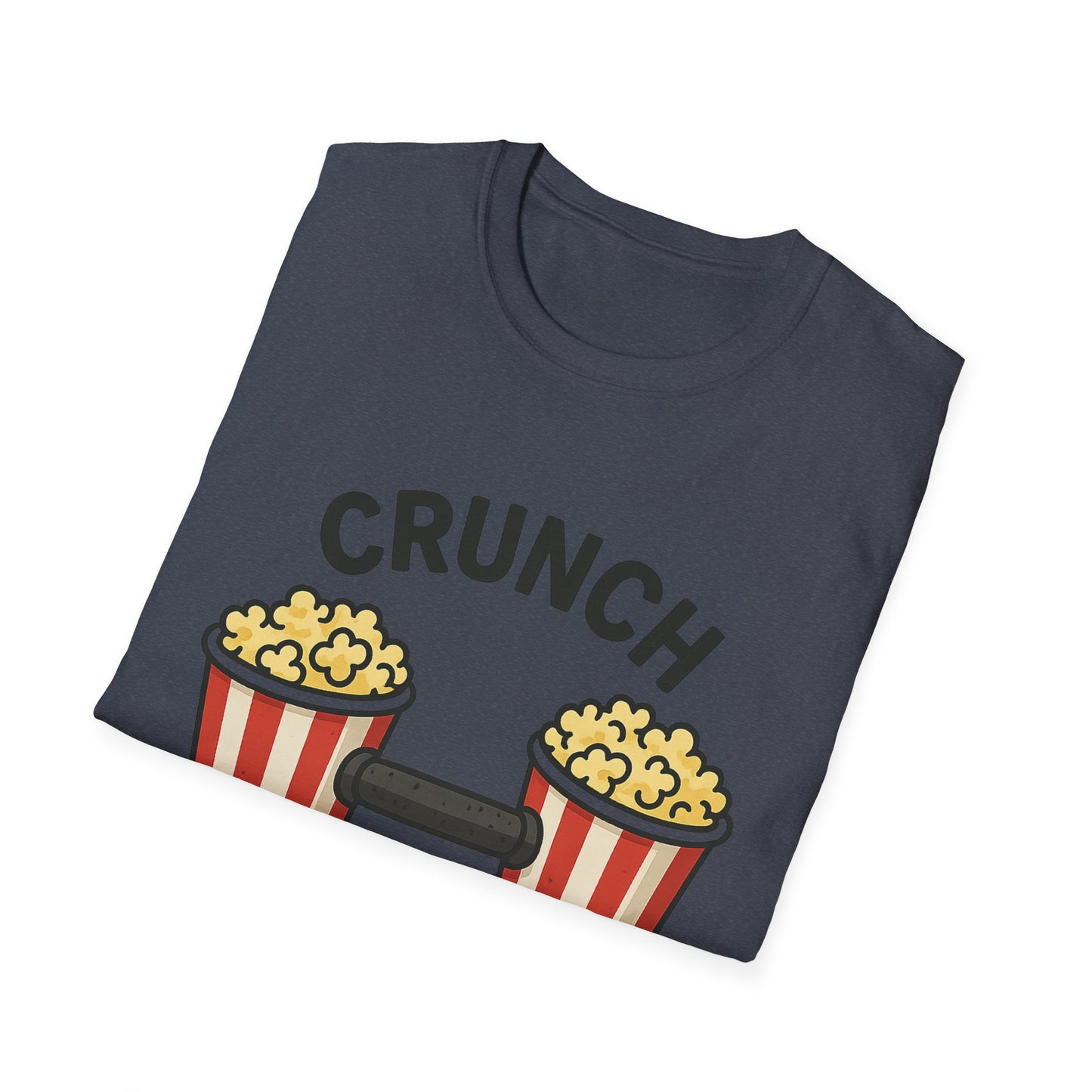 Crunch Goals Popcorn Shirt – Funny Fitness Pun Tee – Retro Popcorn Lover T-Shirt for Movie Nights & Snack Fans