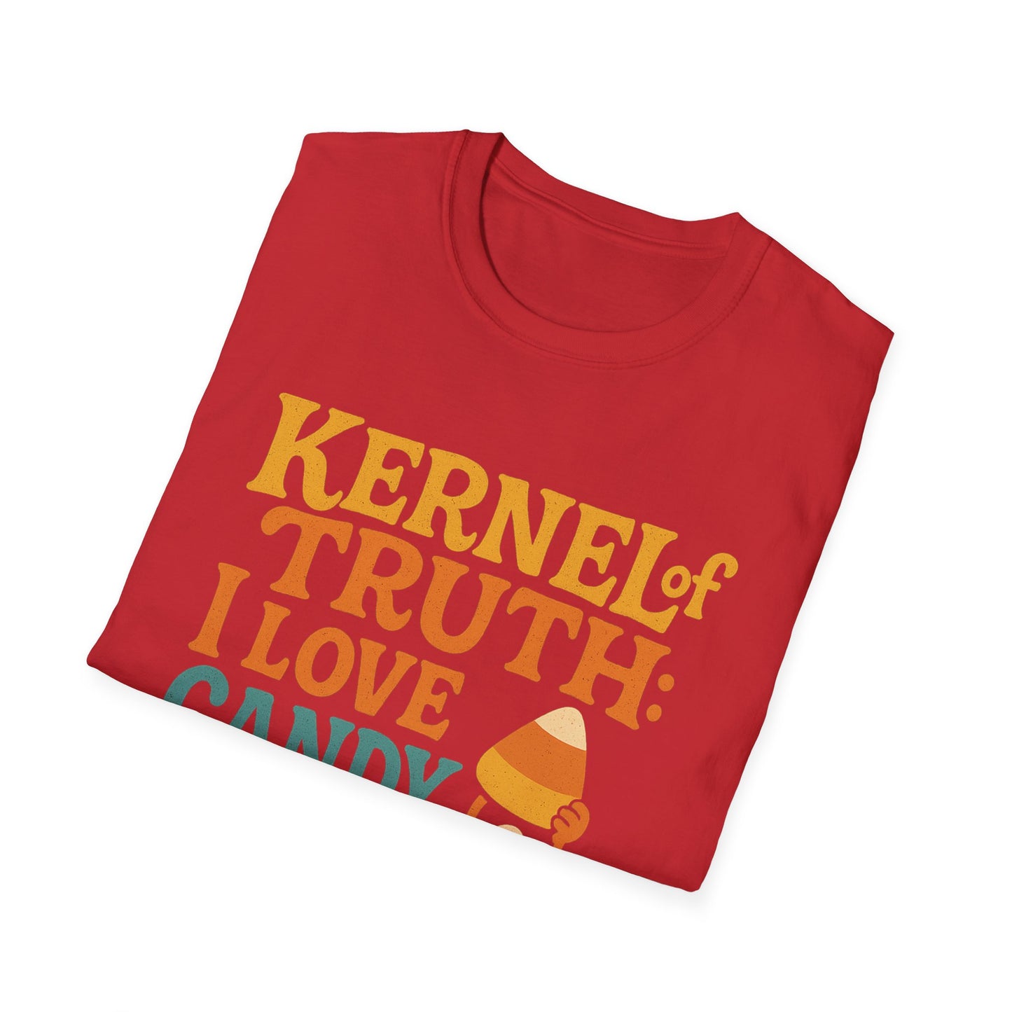 Kernel of Truth I Love Candy Corn Shirt – Cute Retro Halloween T-Shirt, Sweet Fall Graphic Tee