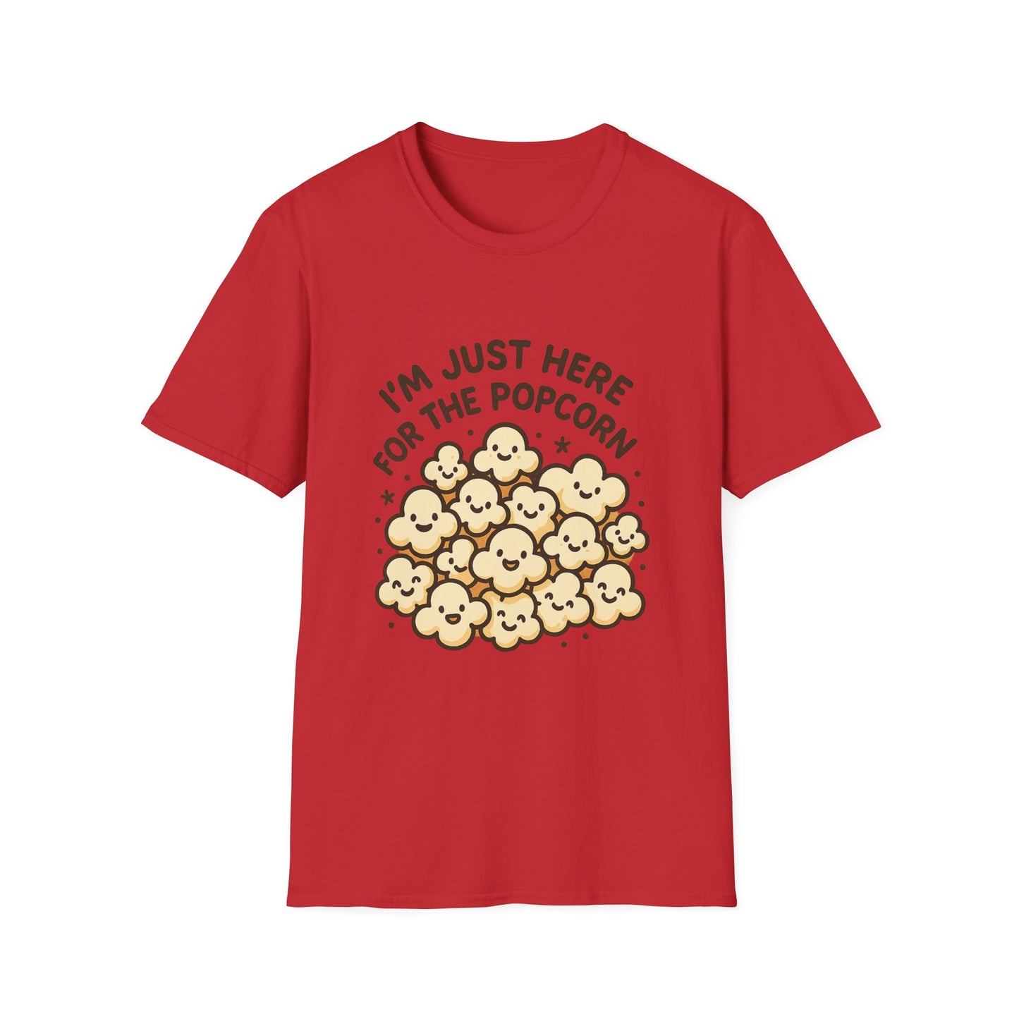 I’m Just Here for the Popcorn T-Shirt – Funny Movie Night Tee – Popcorn Lover Shirt for Film Fans & Snack Lovers