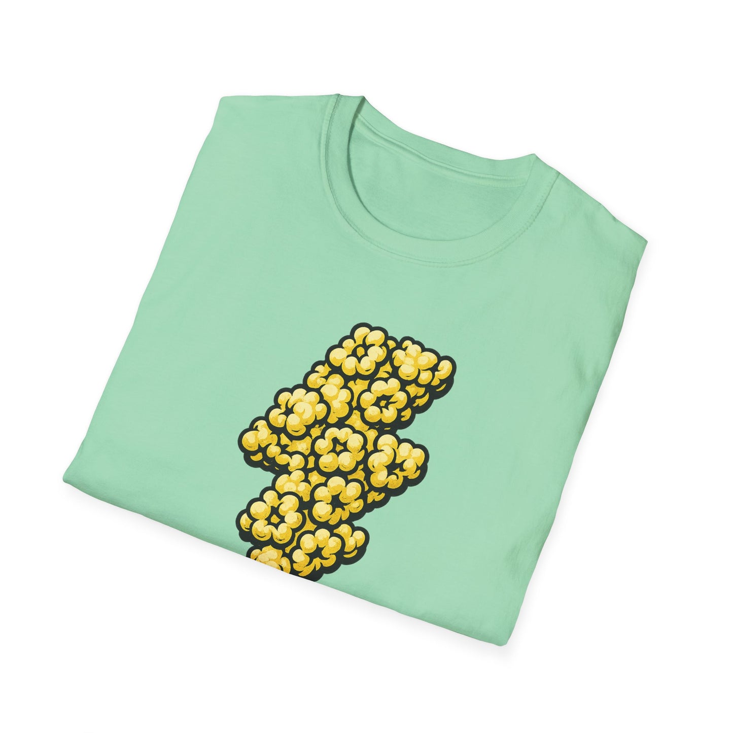 Popcorn Powered Shirt – Funny Movie Snack Tee – Retro Popcorn Lover T-Shirt for Cinema Nights & Foodie Fans