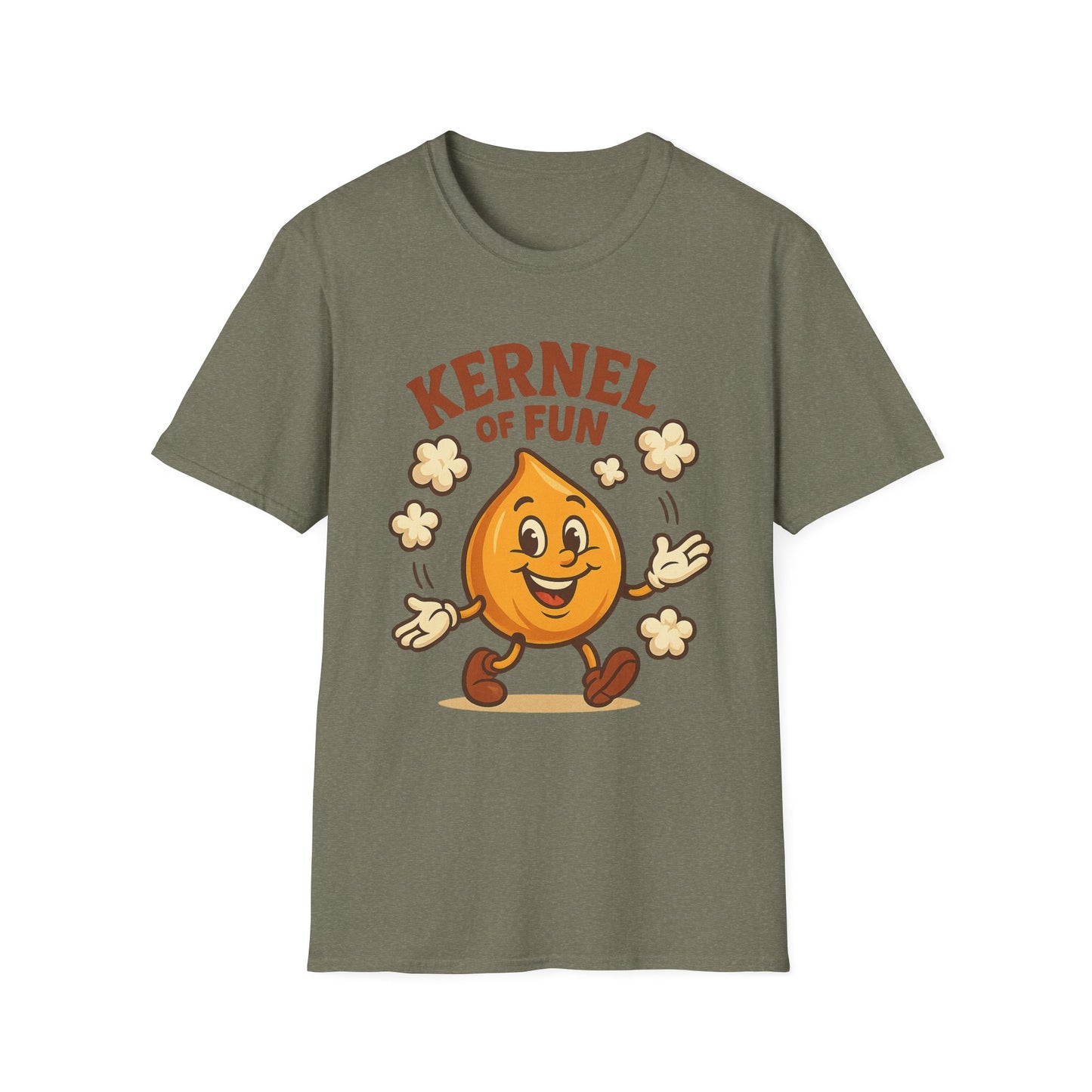 Kernel of Fun Popcorn Shirt – Cute Cartoon Snack Tee – Funny Popcorn Lover T-Shirt for Movie Nights & Cinema Fans