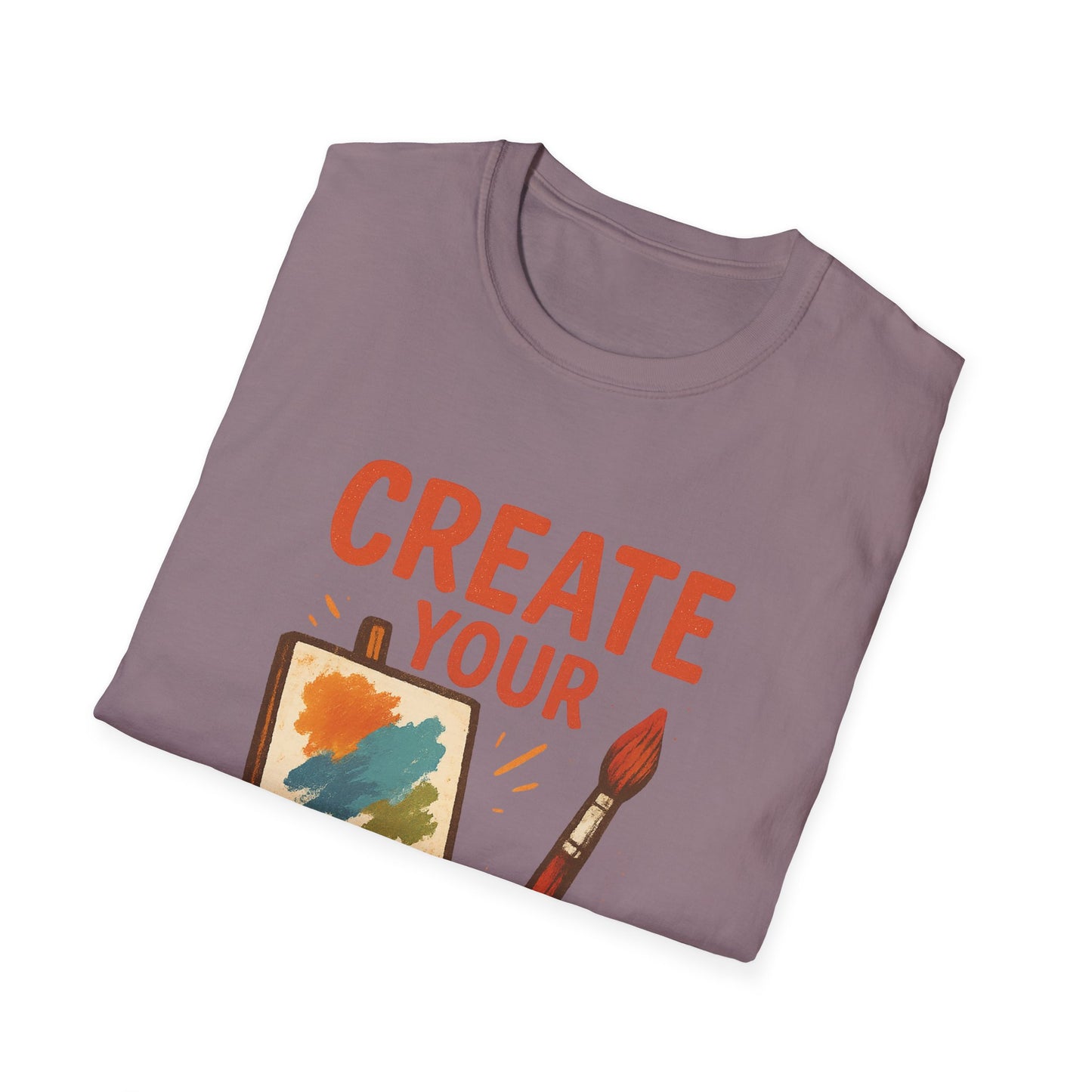 Create Your Tomorrow T-Shirt – Artistic Paintbrush & Canvas Motivational Artist Tee