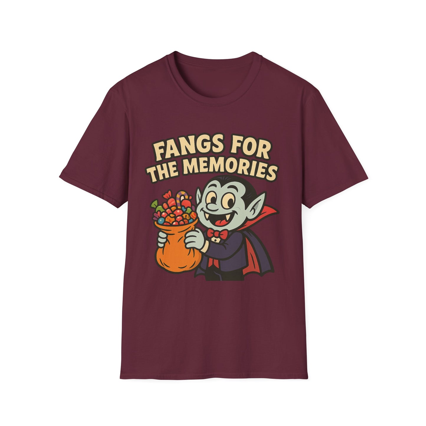 Fangs for the Memories Shirt – Vampire Trick or Treat Candy Tee