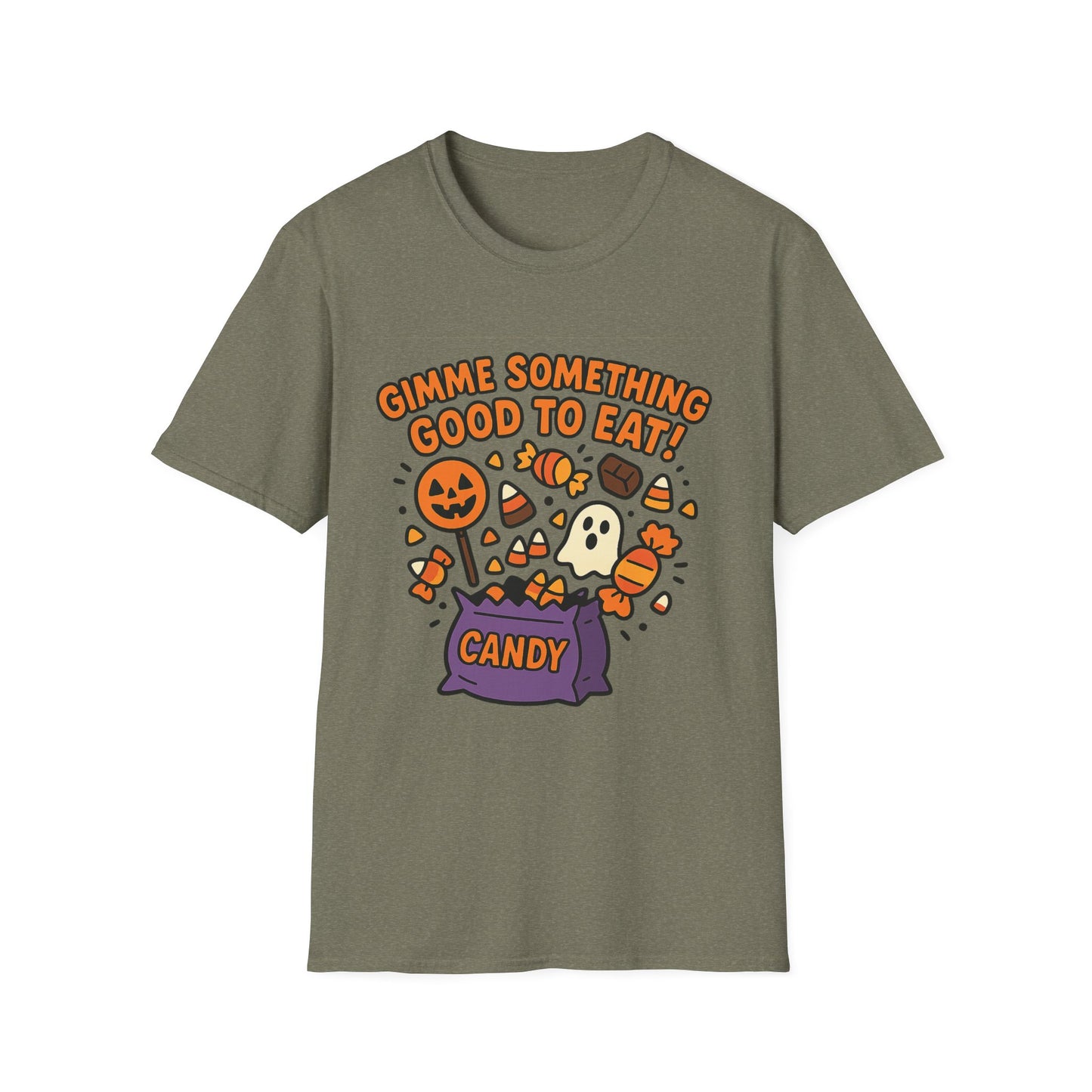 Gimme Something Good to Eat Shirt – Trick or Treat Candy Bag Tee