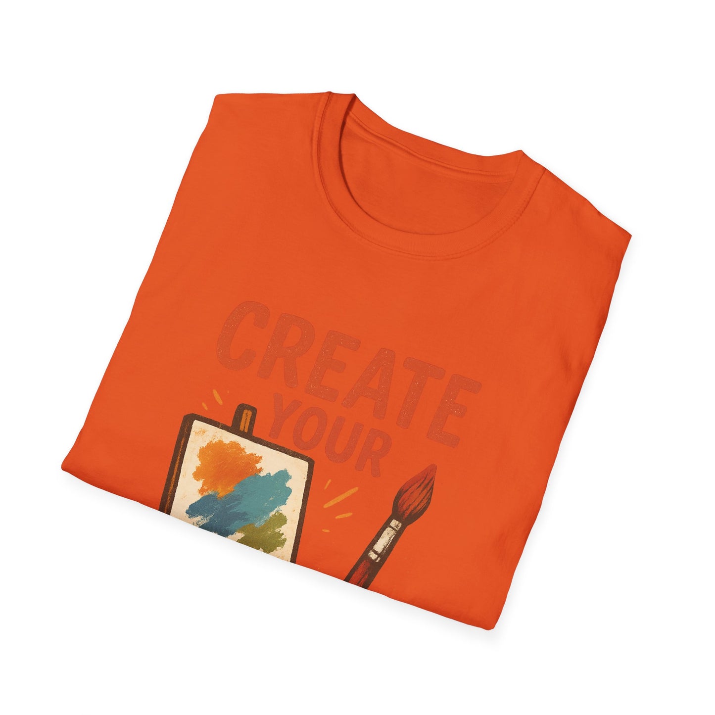Create Your Tomorrow T-Shirt – Artistic Paintbrush & Canvas Motivational Artist Tee