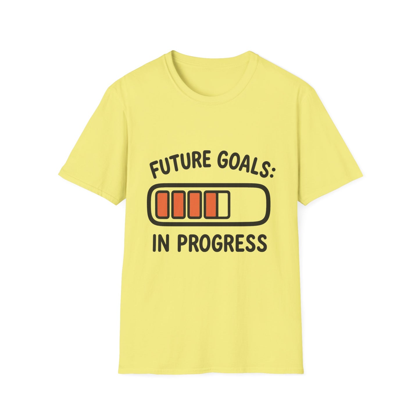 Future Goals In Progress T-Shirt – Playful Progress Bar Motivational Dreamer Tee