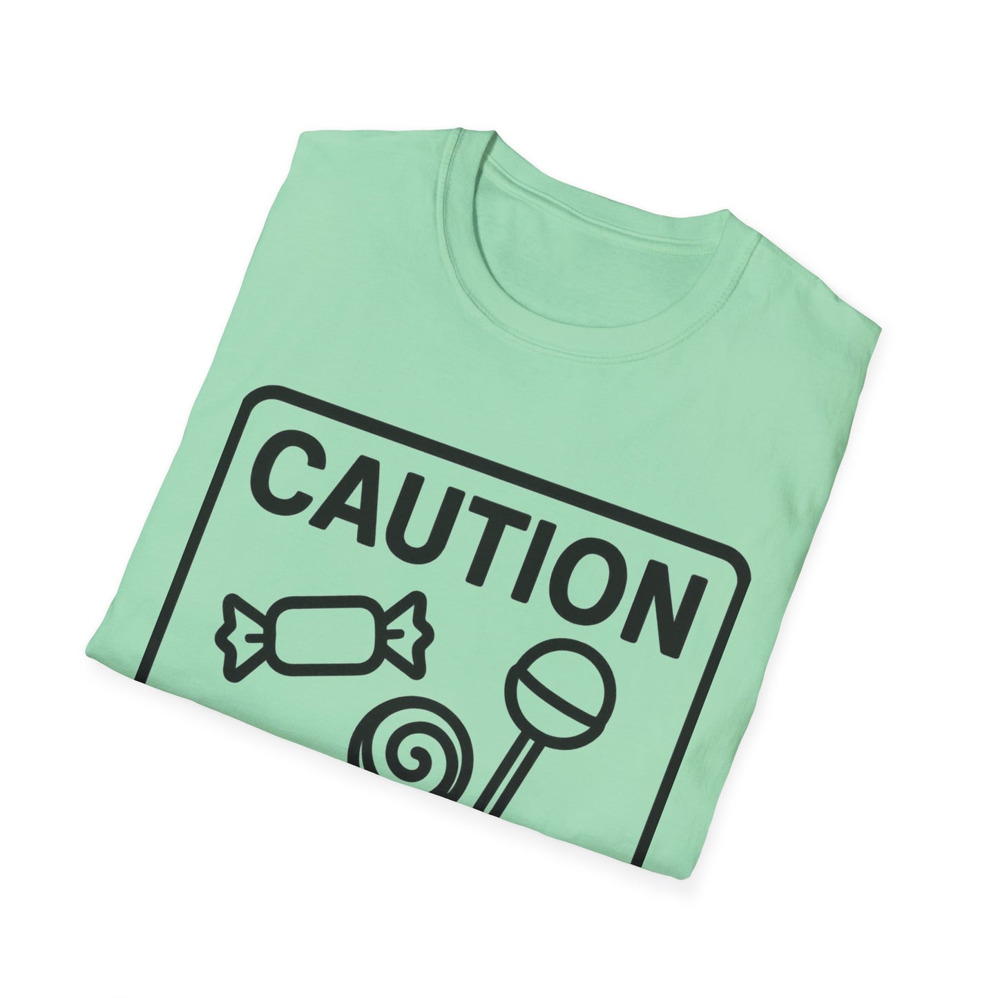 Caution May Contain Candy Shirt – Funny Trick or Treat Warning Tee