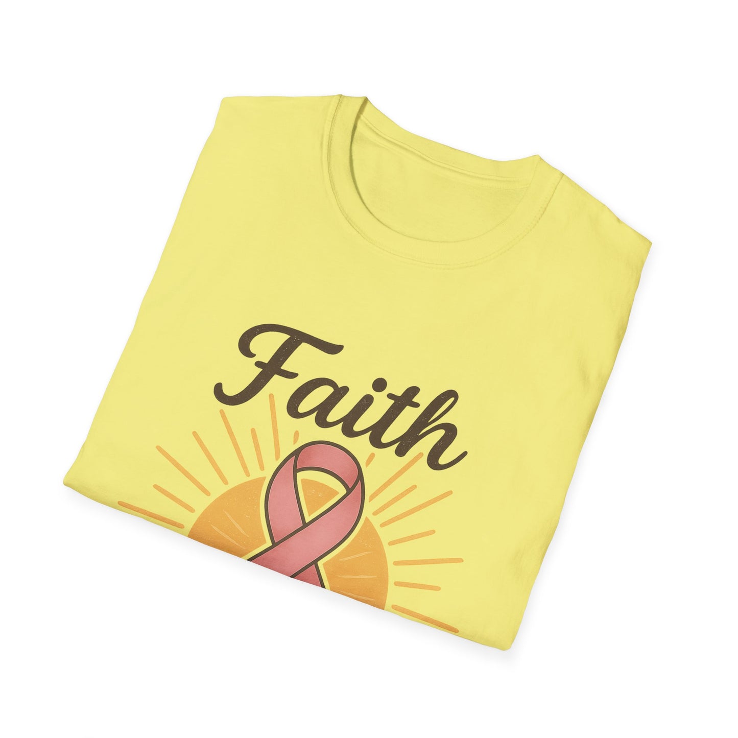 Faith Over Fear Shirt | Breast Cancer Awareness Pink Ribbon Tee | Inspirational Hope Support Survivor Fighter T-Shirt October